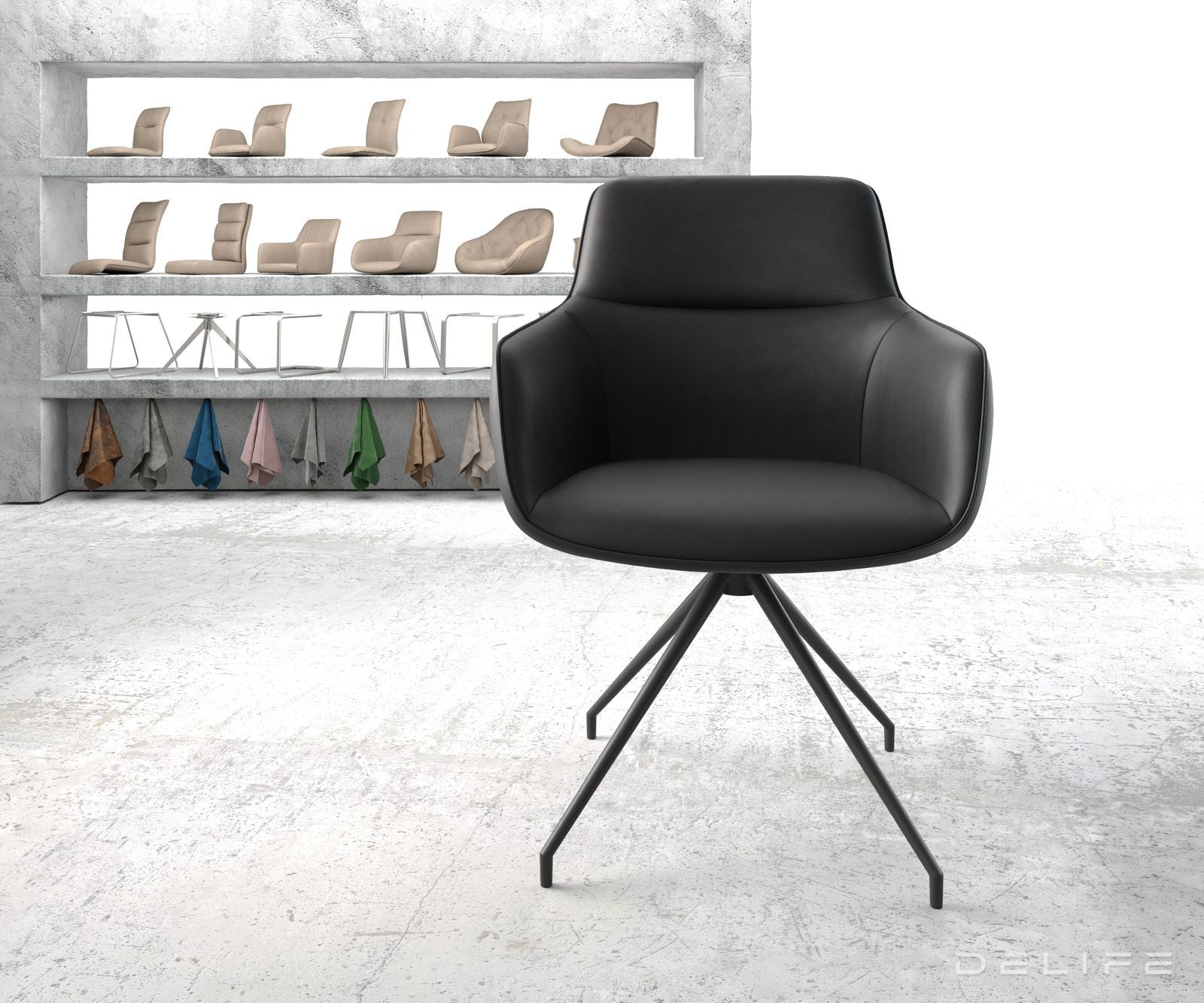 Jedilni stol Pejo, Material: Usnje