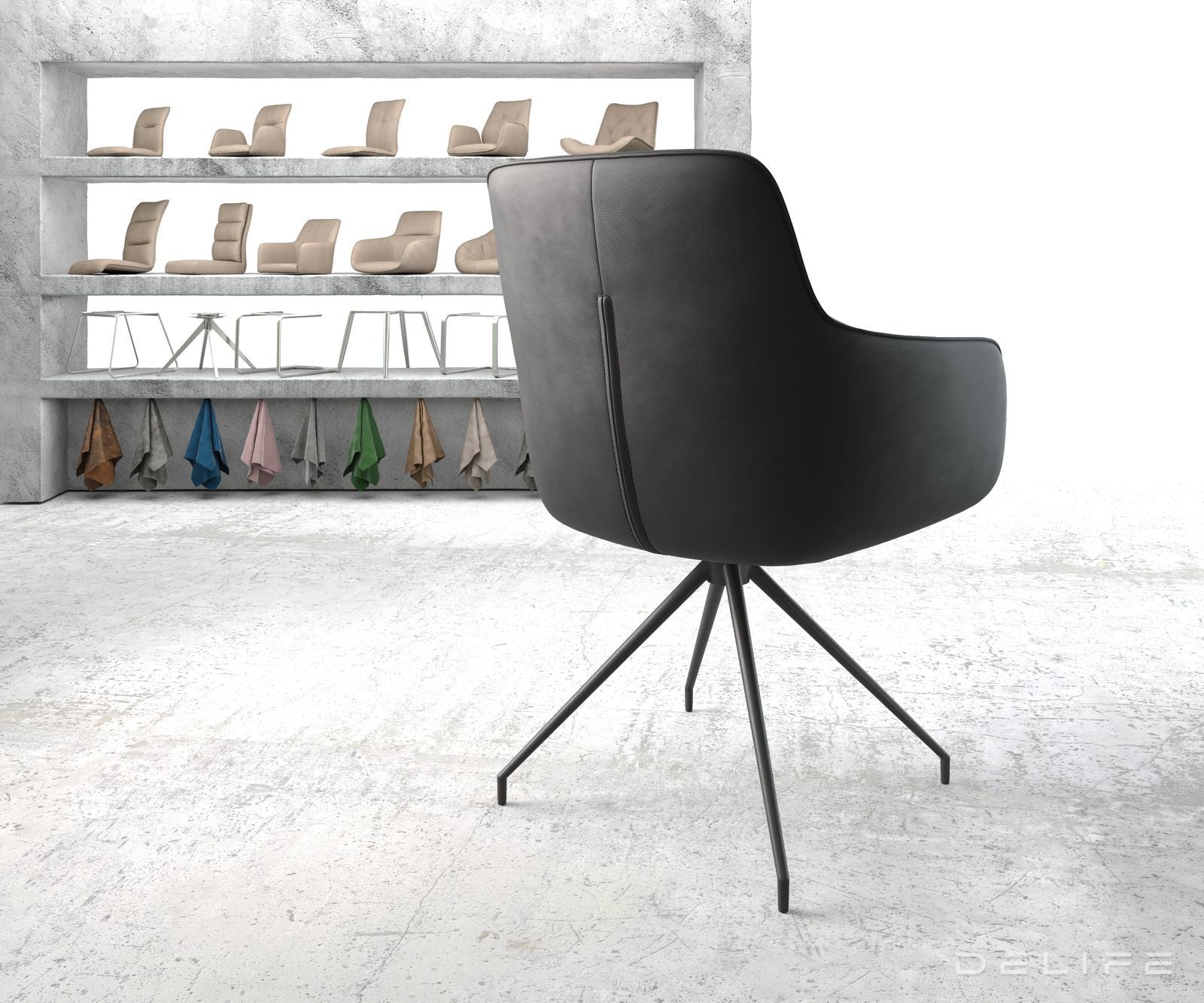 Jedilni stol Pejo, Material: Usnje