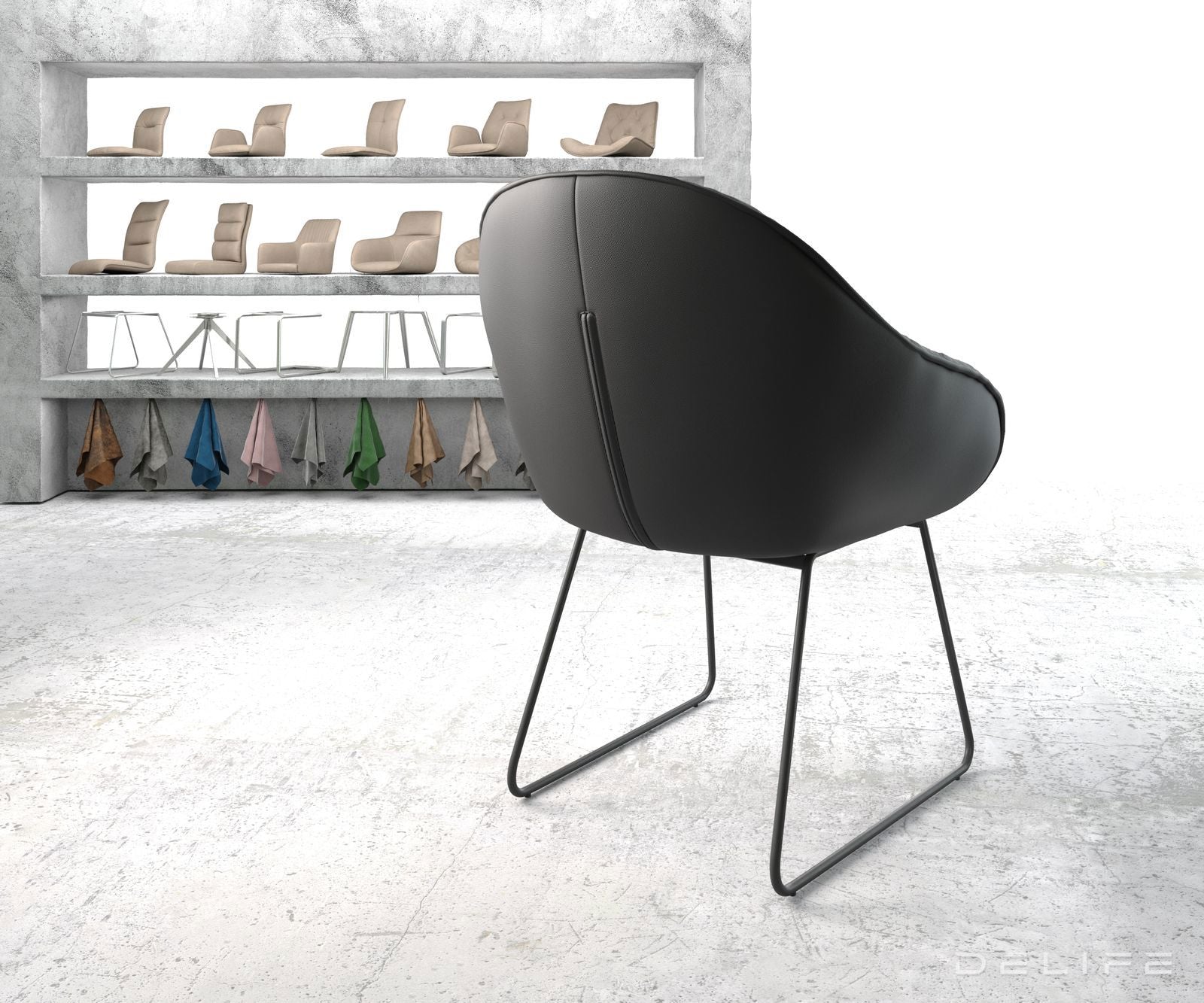 Jedilni stol Gaio, Material: Usnje