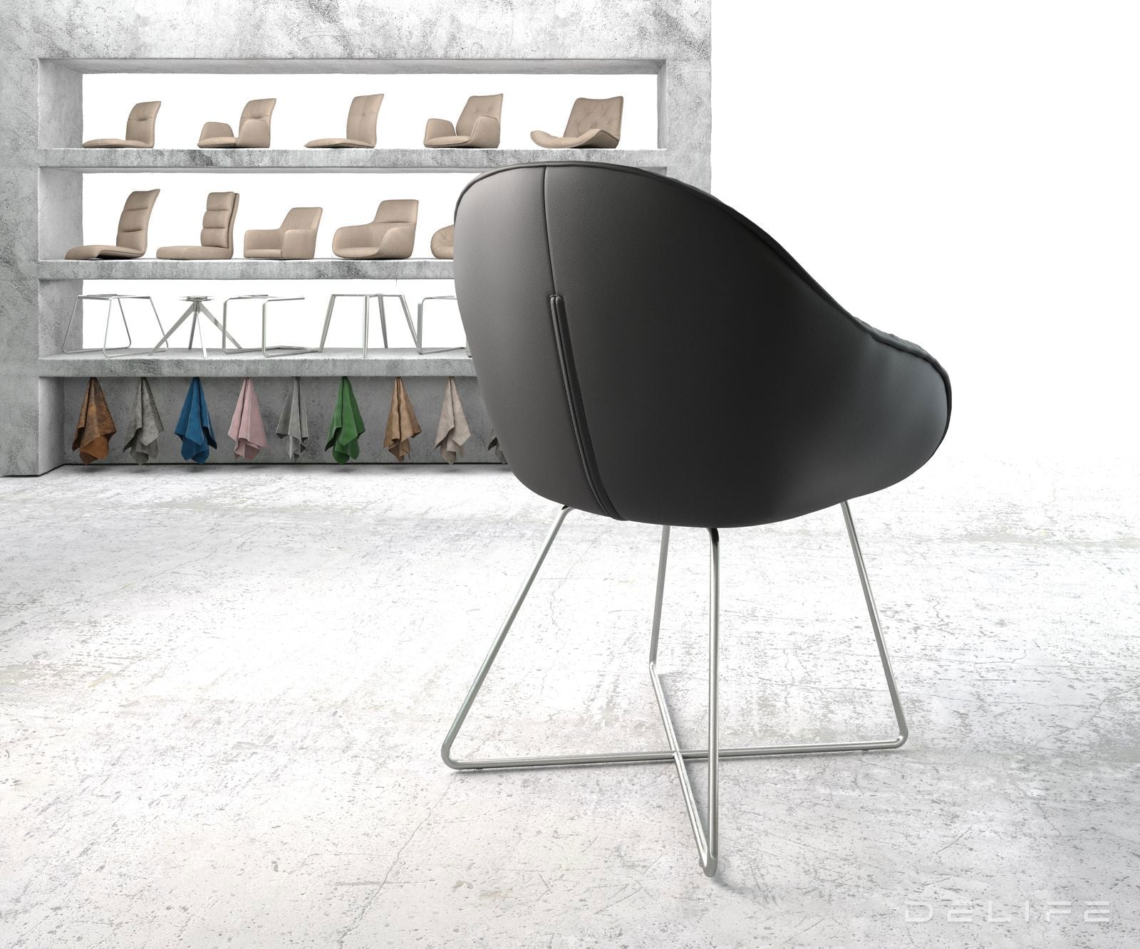 Jedilni stol Gaio, Material: Usnje