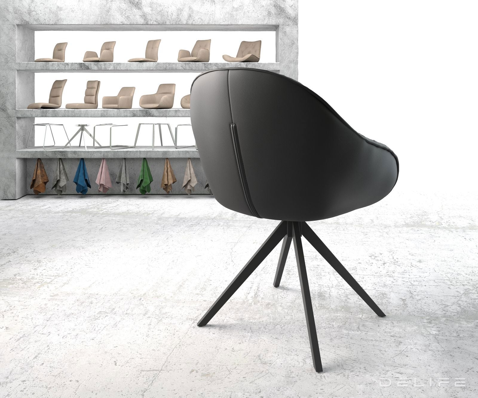 Jedilni stol Gaio, Material: Usnje