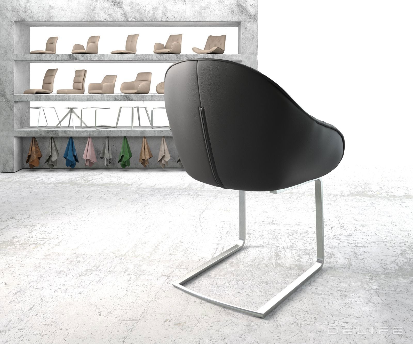 Jedilni stol Gaio, Material: Usnje