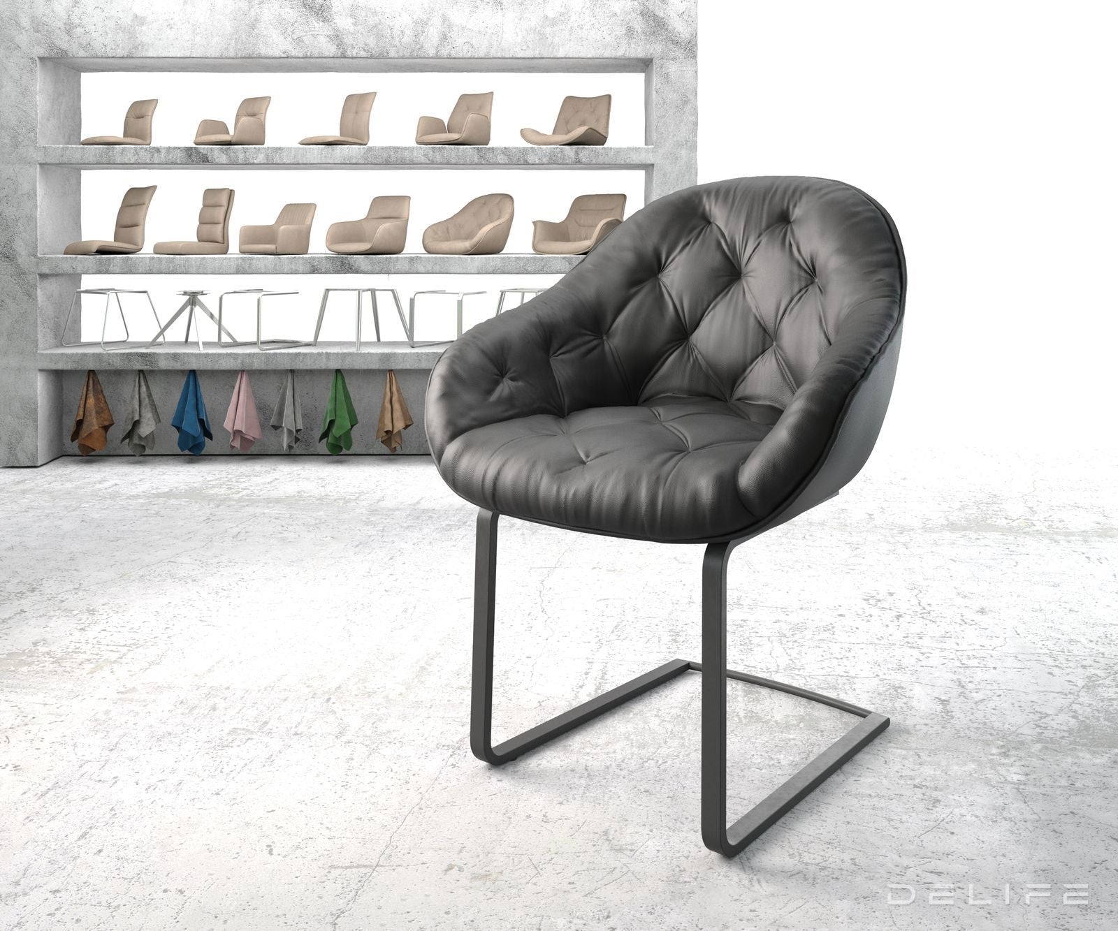 Jedilni stol Gaio, Material: Usnje