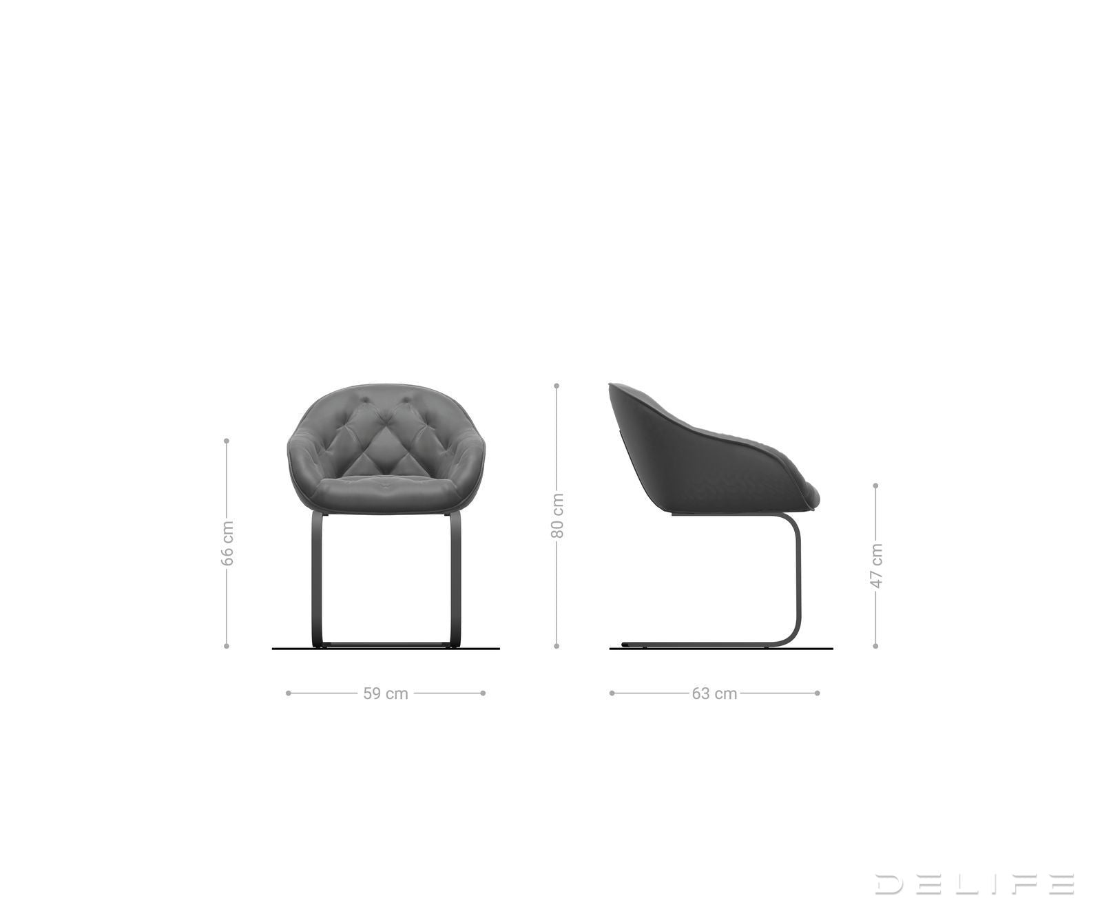 Jedilni stol Gaio, Material: Usnje