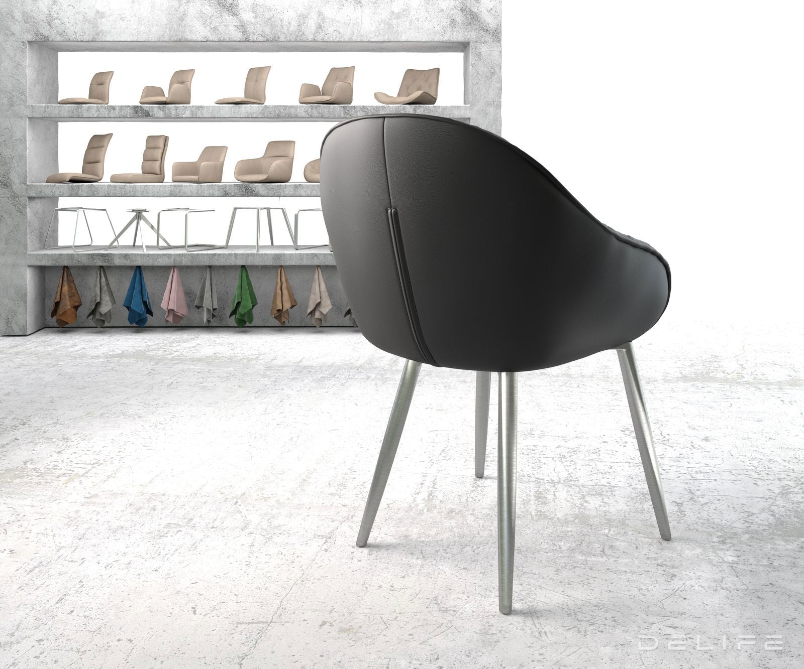 Jedilni stol Gaio, Material: Usnje