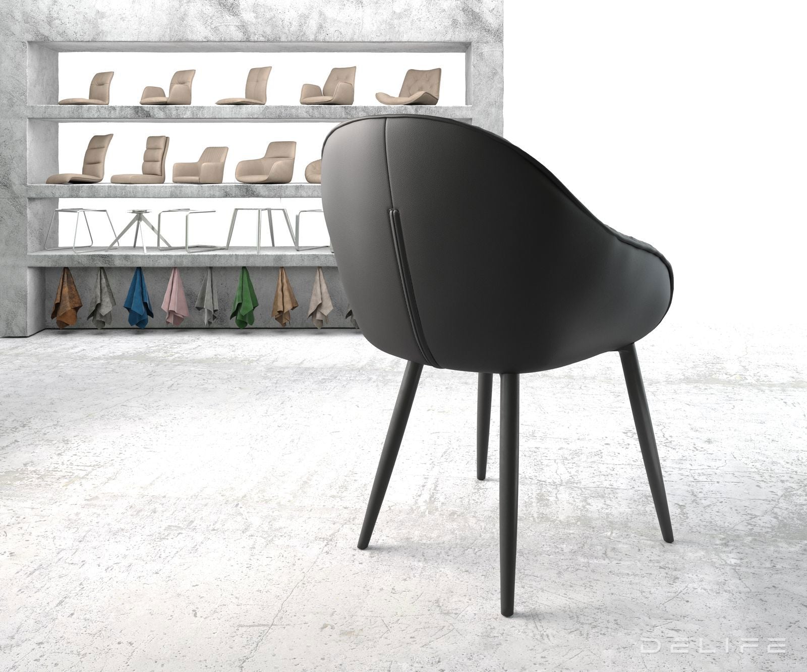 Jedilni stol Gaio, Material: Usnje