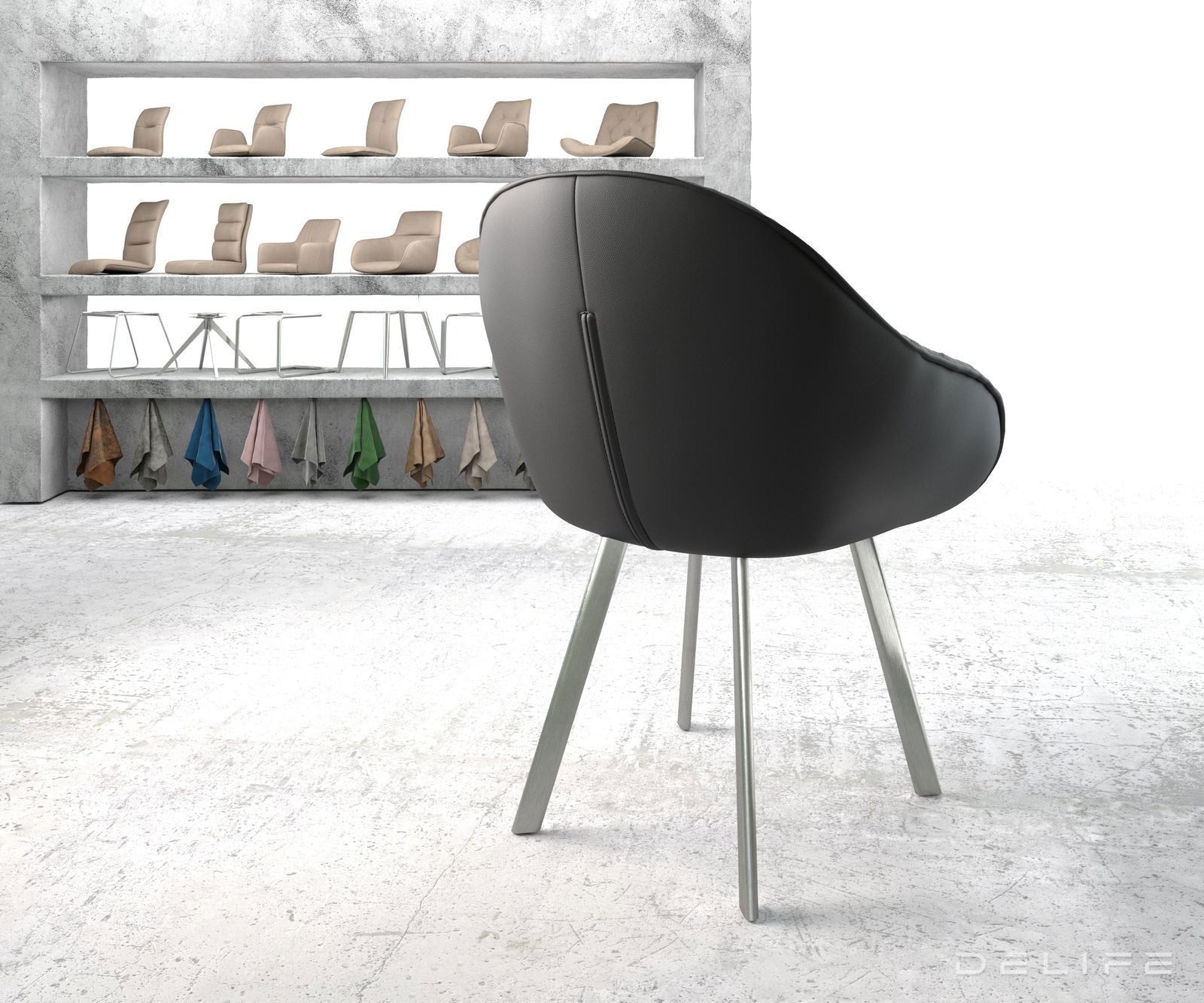 Jedilni stol Gaio, Material: Usnje