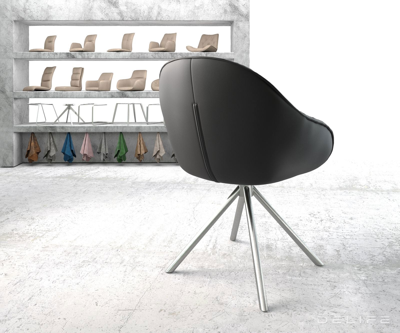 Jedilni stol Gaio, Material: Usnje