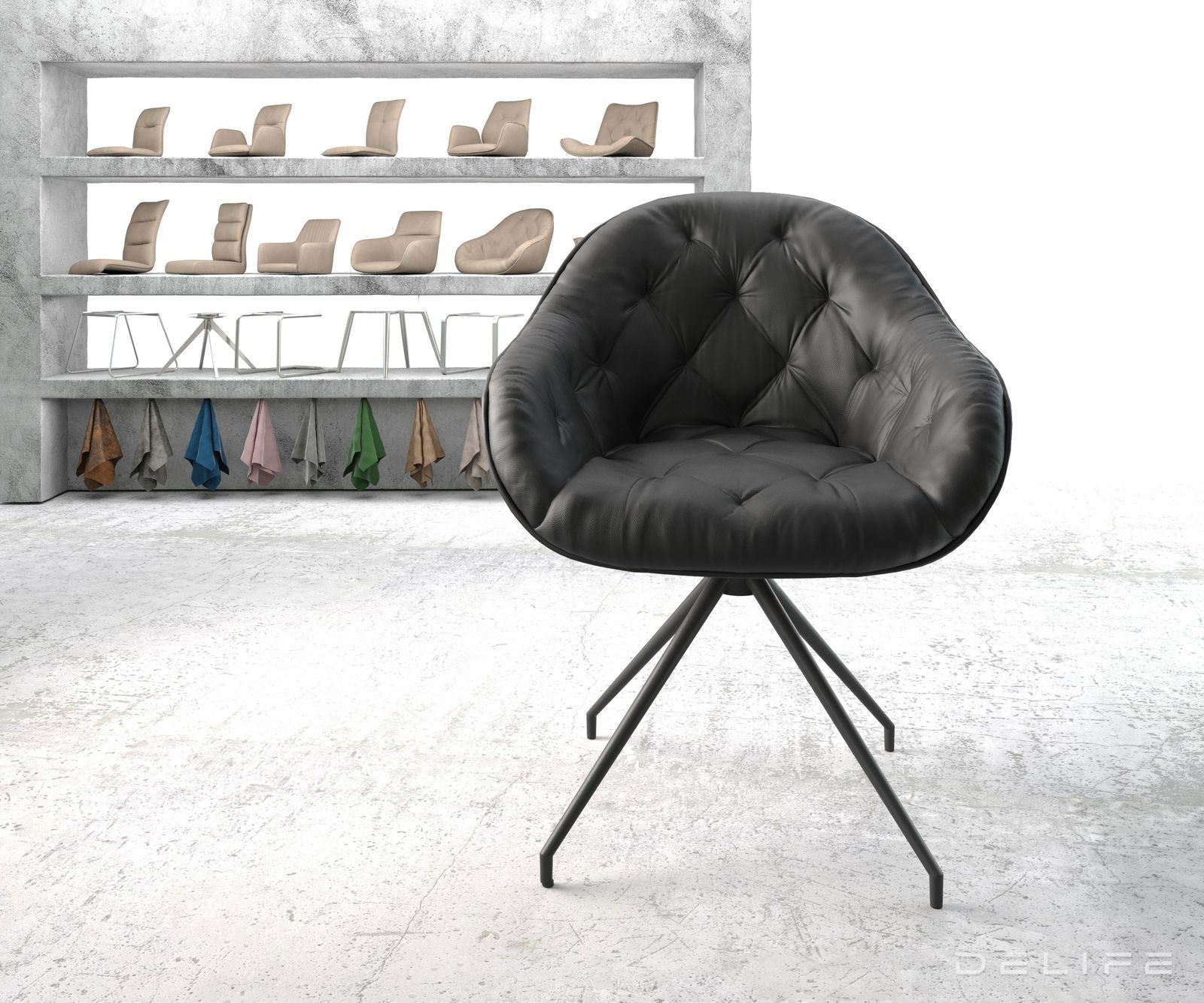 Jedilni stol Gaio, Material: Usnje