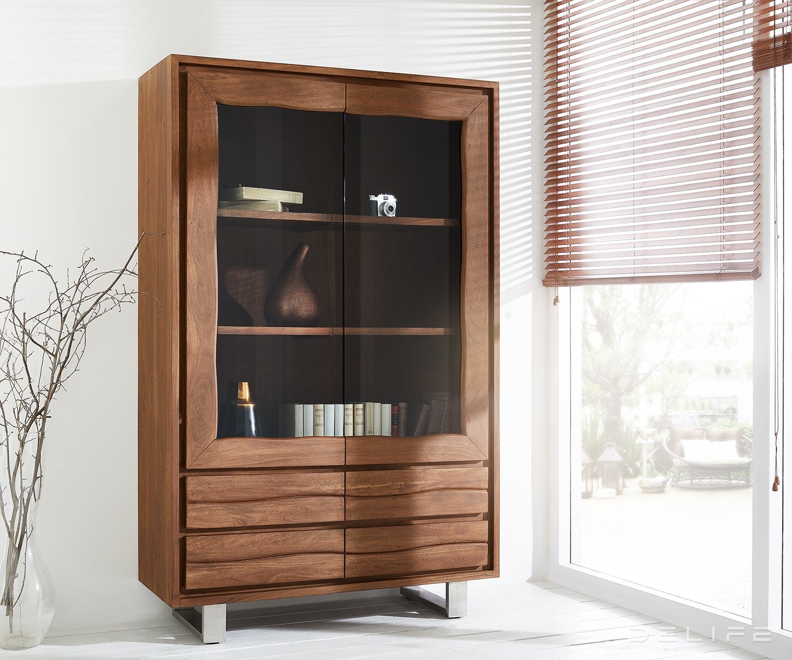 Visoka komoda Live-Edge 120x190cm, Material: Akacija