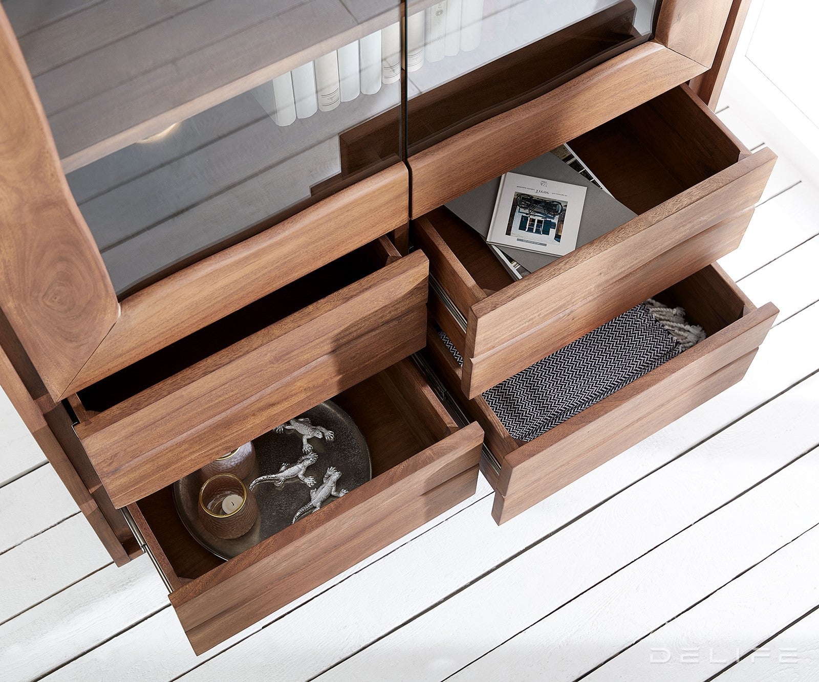 Visoka komoda Live-Edge 120x190cm, Material: Akacija