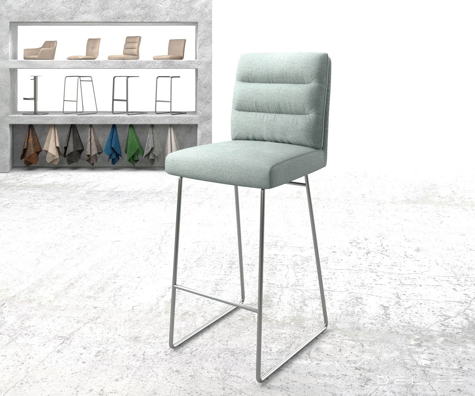 Barski stol Pela, Material: Plain tkano