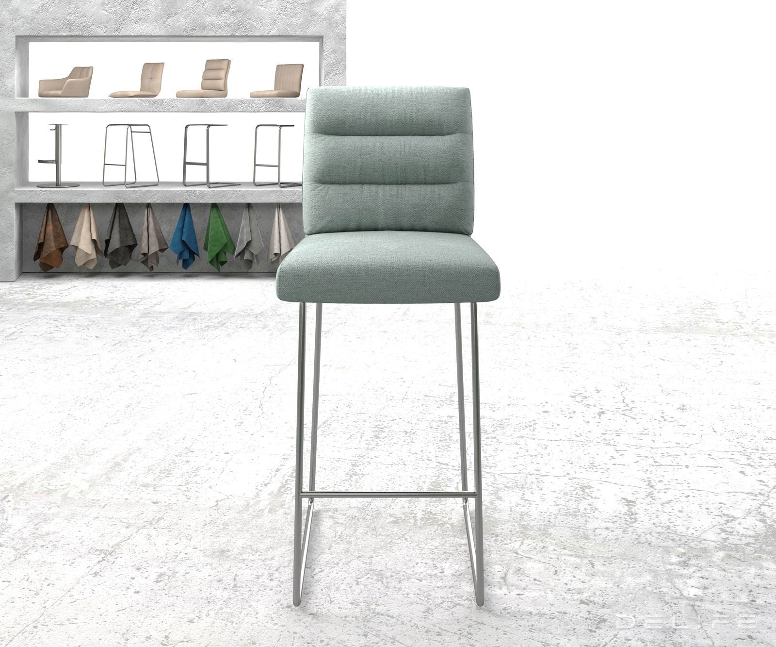 Barski stol Pela, Material: Plain tkano