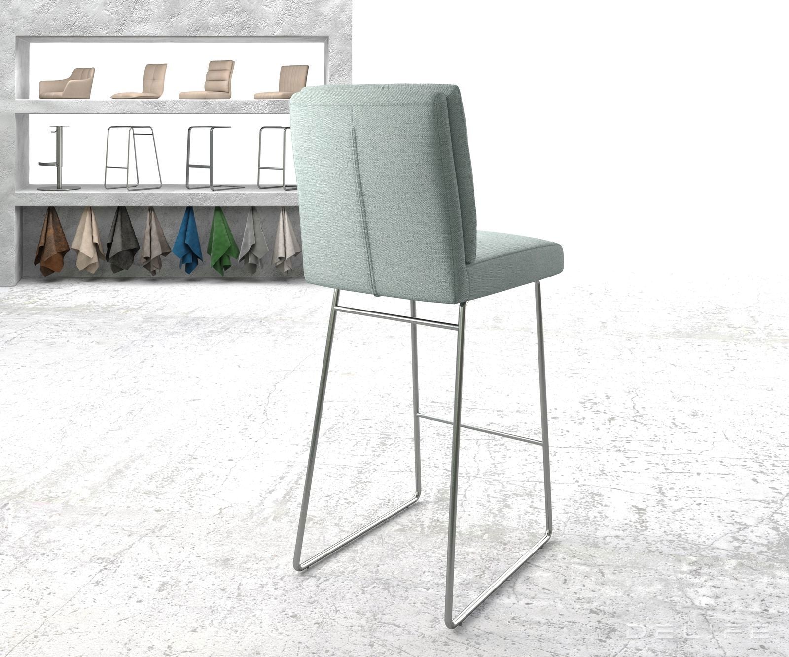 Barski stol Pela, Material: Plain tkano