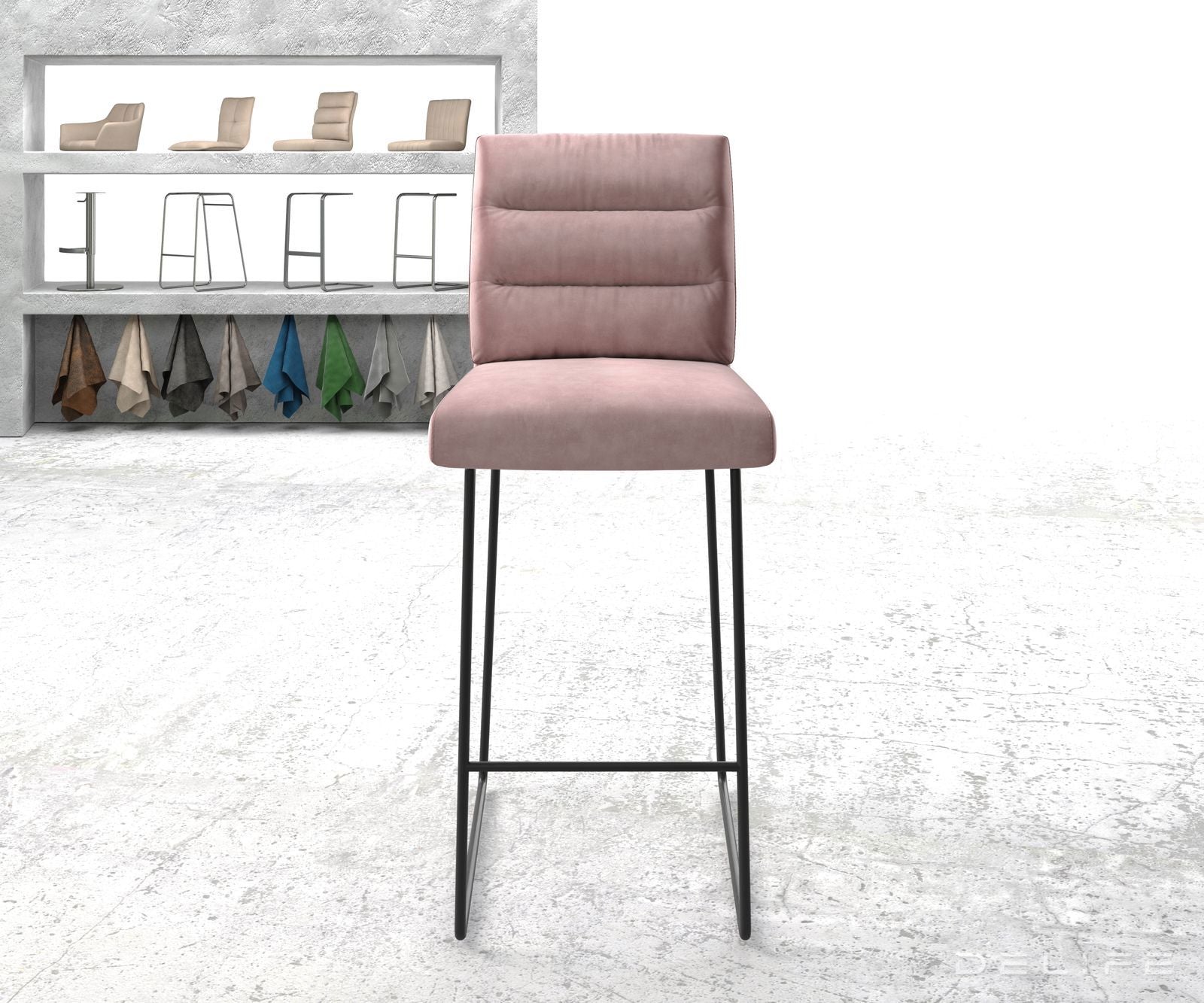 Barski stol Pela, Material: Žamet