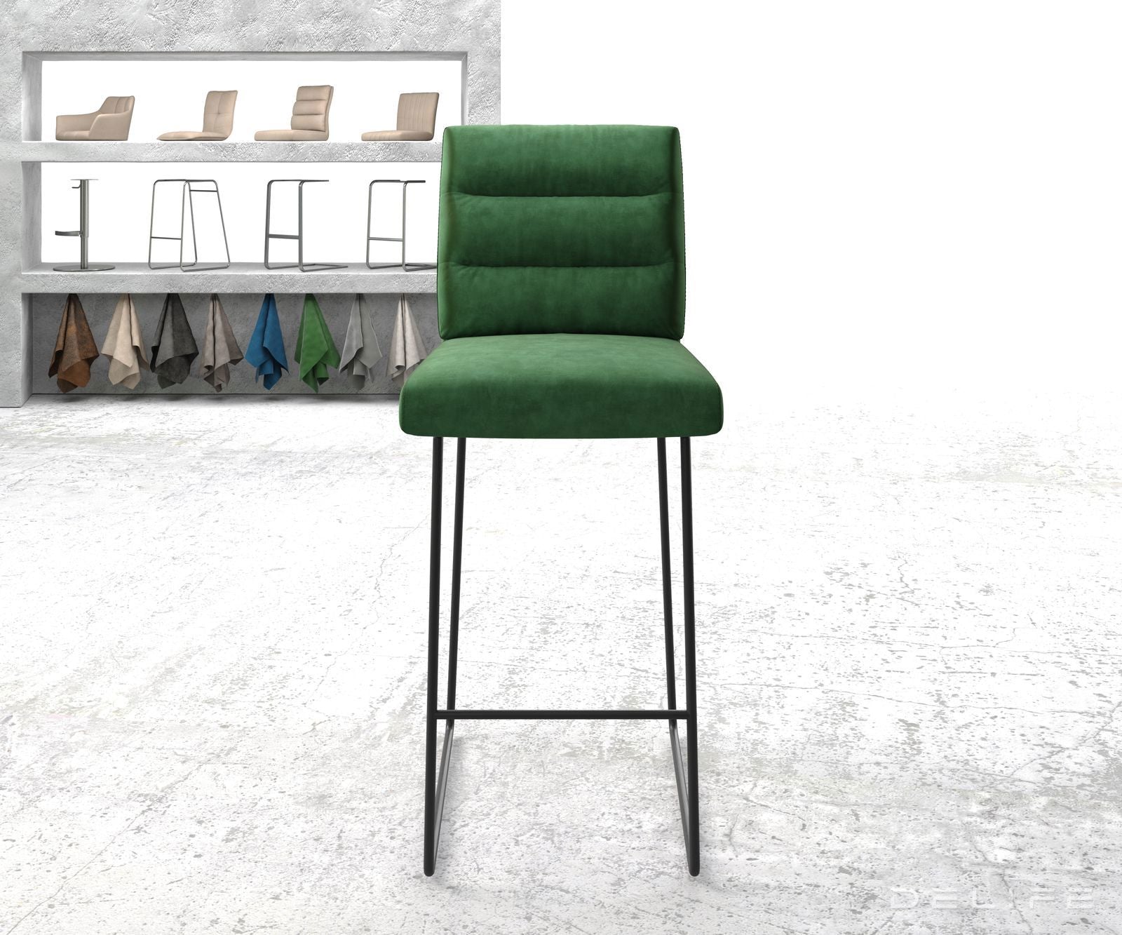 Barski stol Pela, Material: Žamet