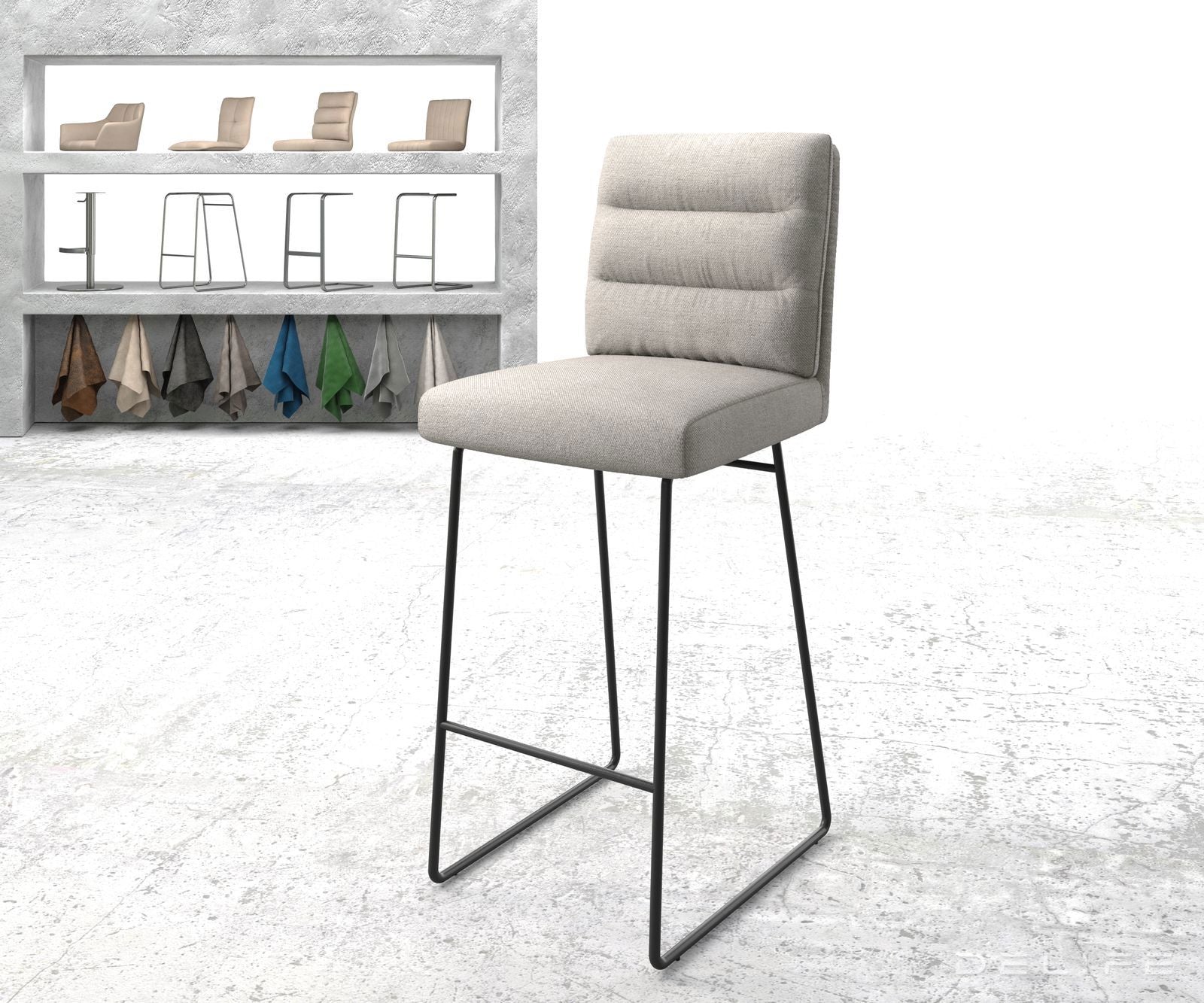 Barski stol Pela, Material: Plain tkano