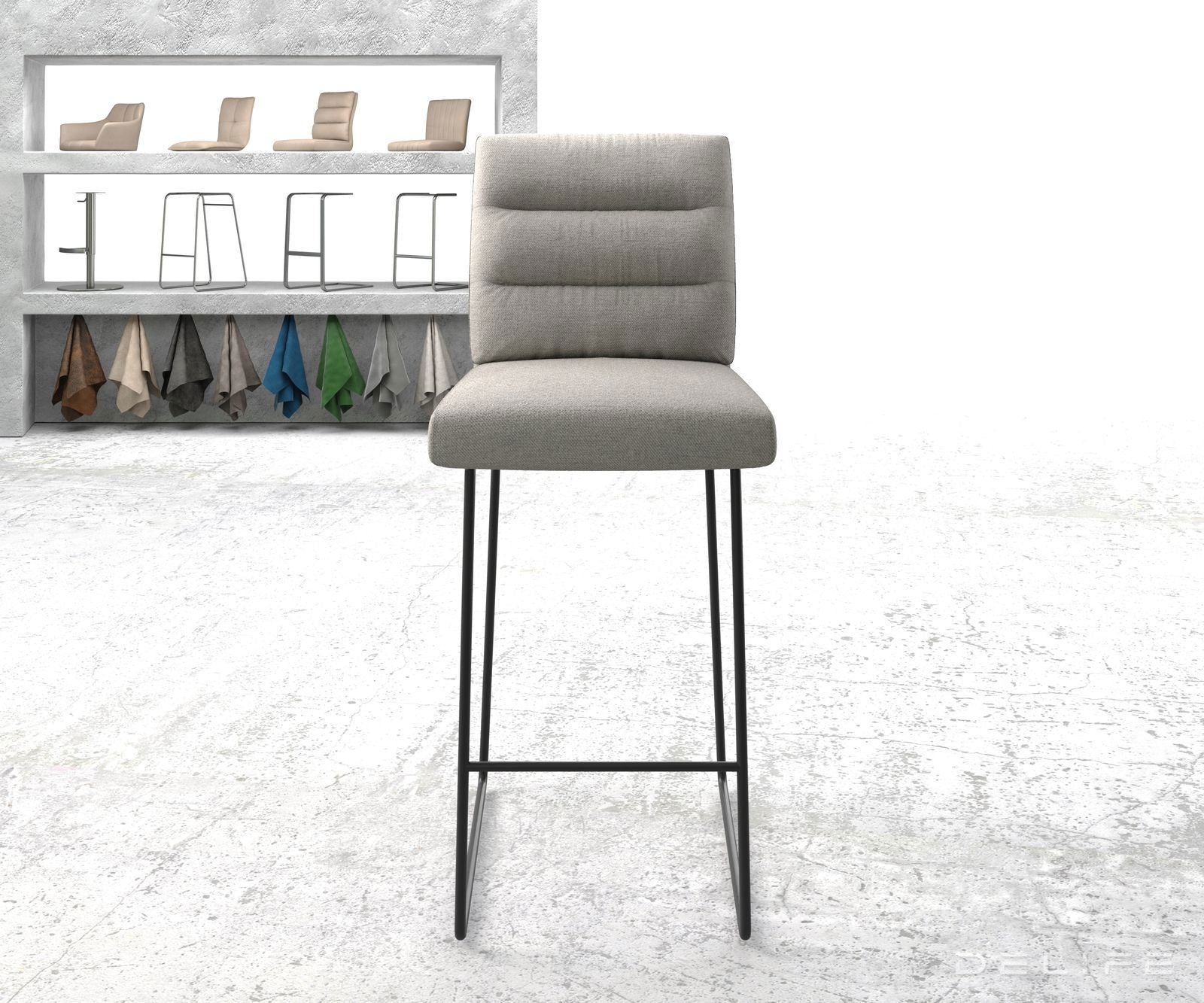 Barski stol Pela, Material: Plain tkano