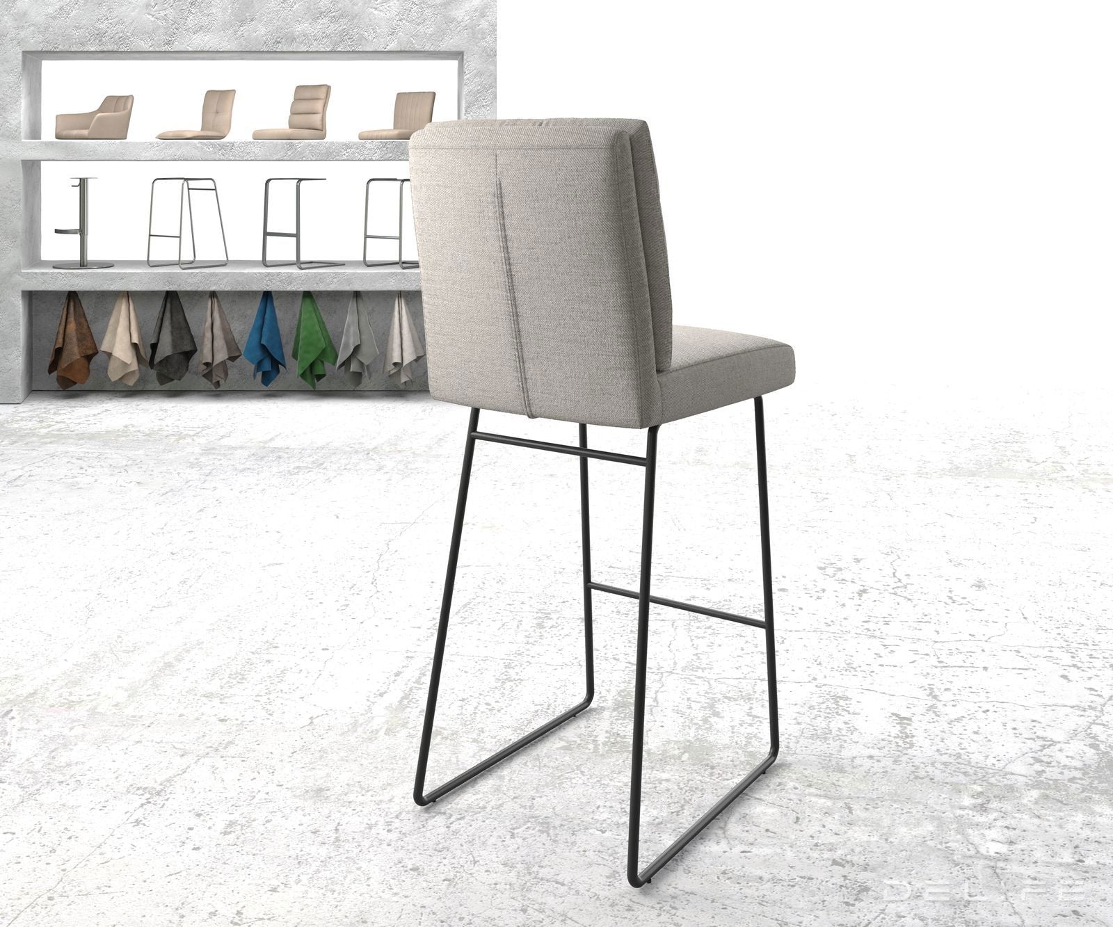 Barski stol Pela, Material: Plain tkano