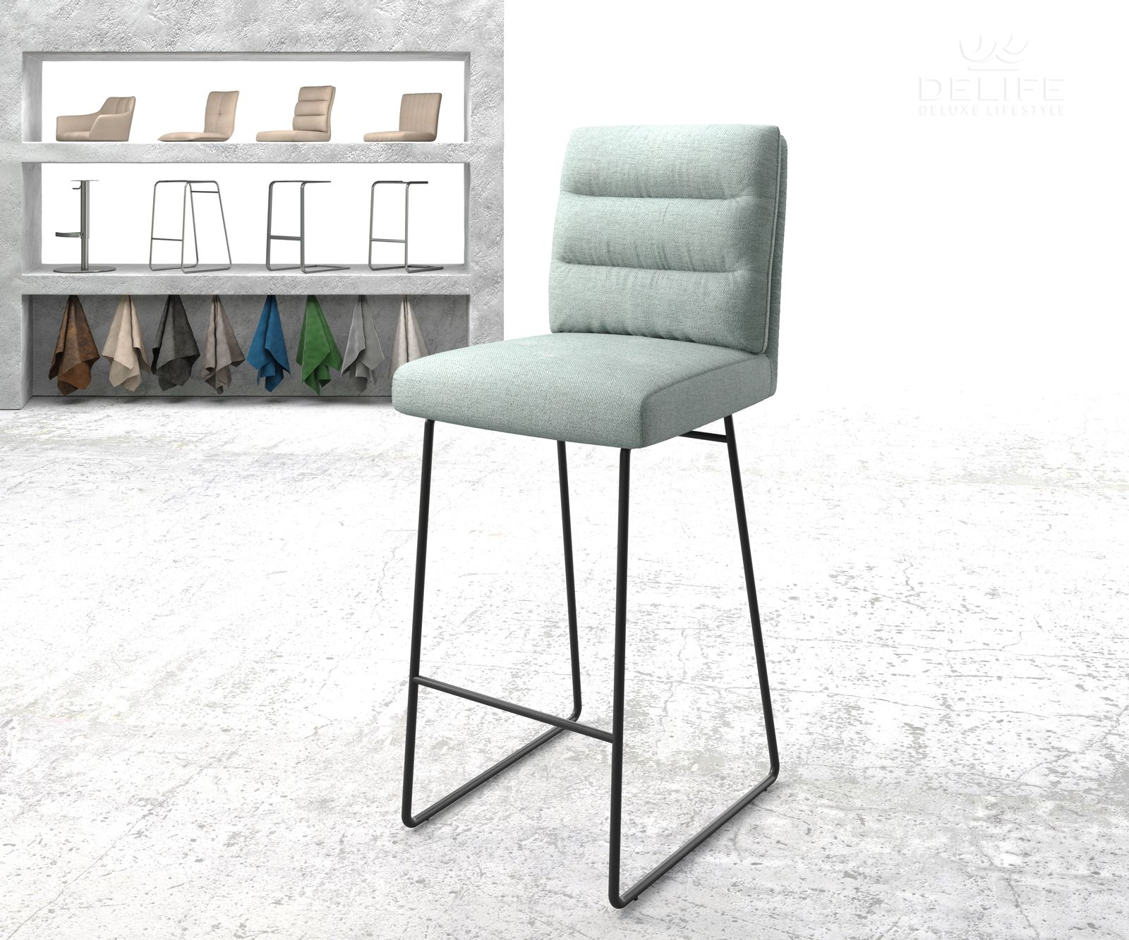 Barski stol Pela, Material: Plain tkano