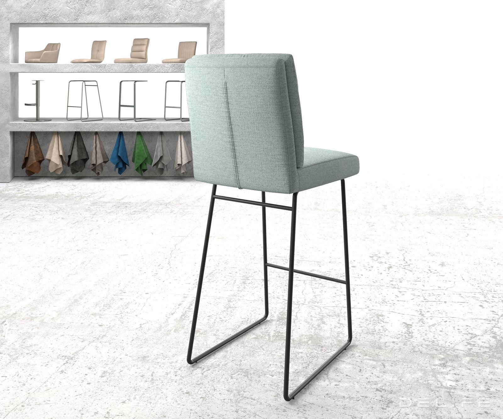 Barski stol Pela, Material: Plain tkano