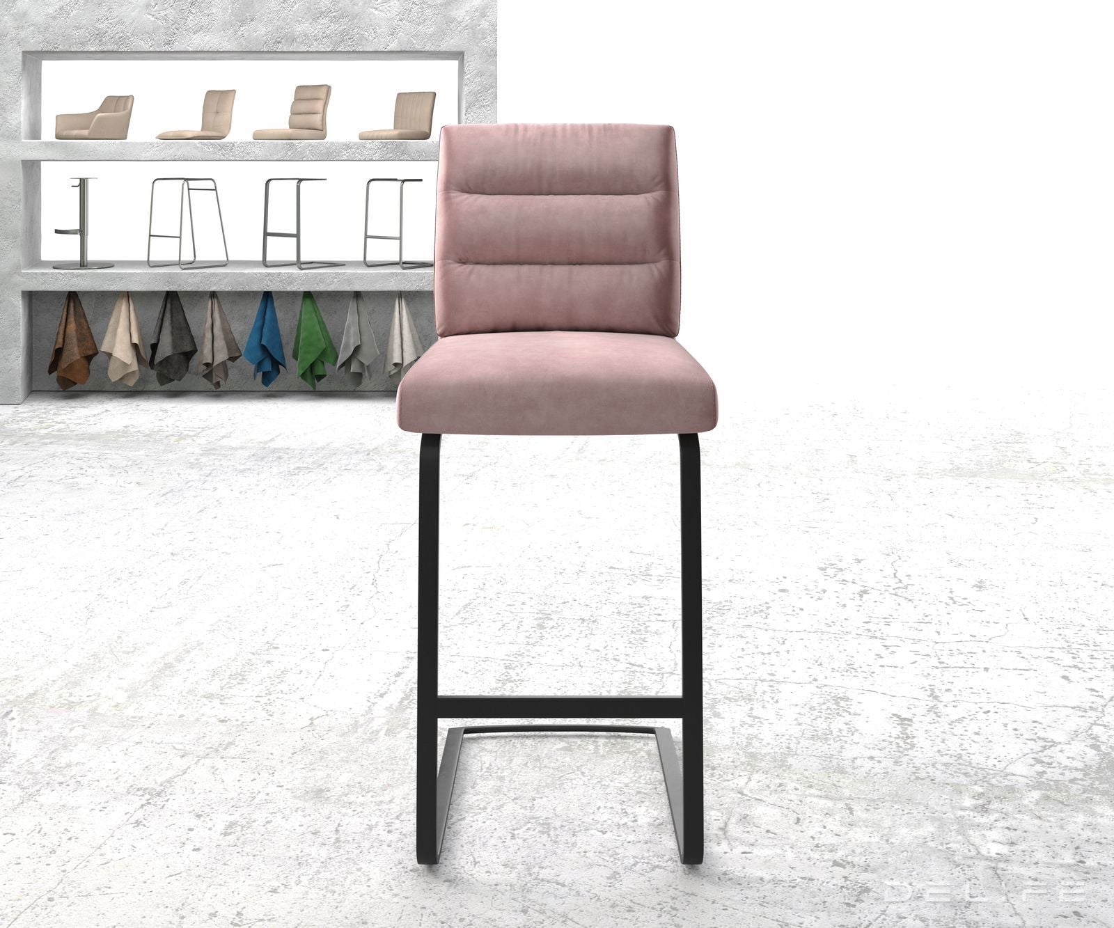 Barski stol Pela, Material: Žamet