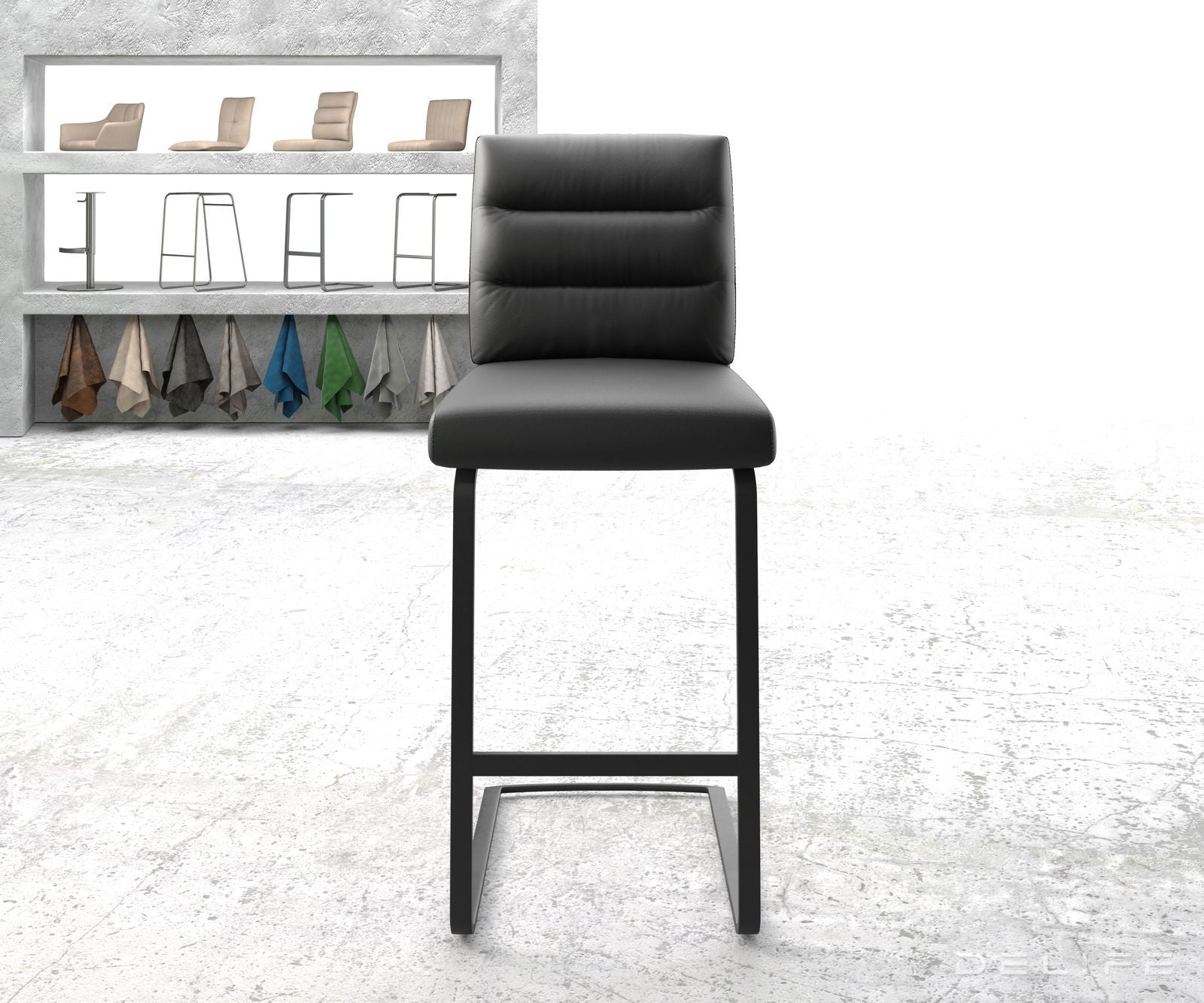 Barski stol Pela, Material: Usnje