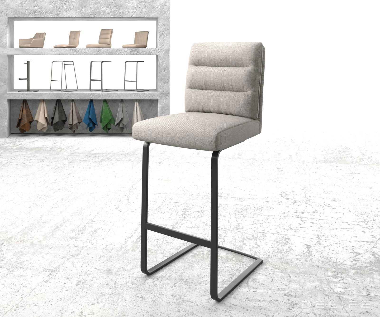 Barski stol Pela, Material: Plain tkano