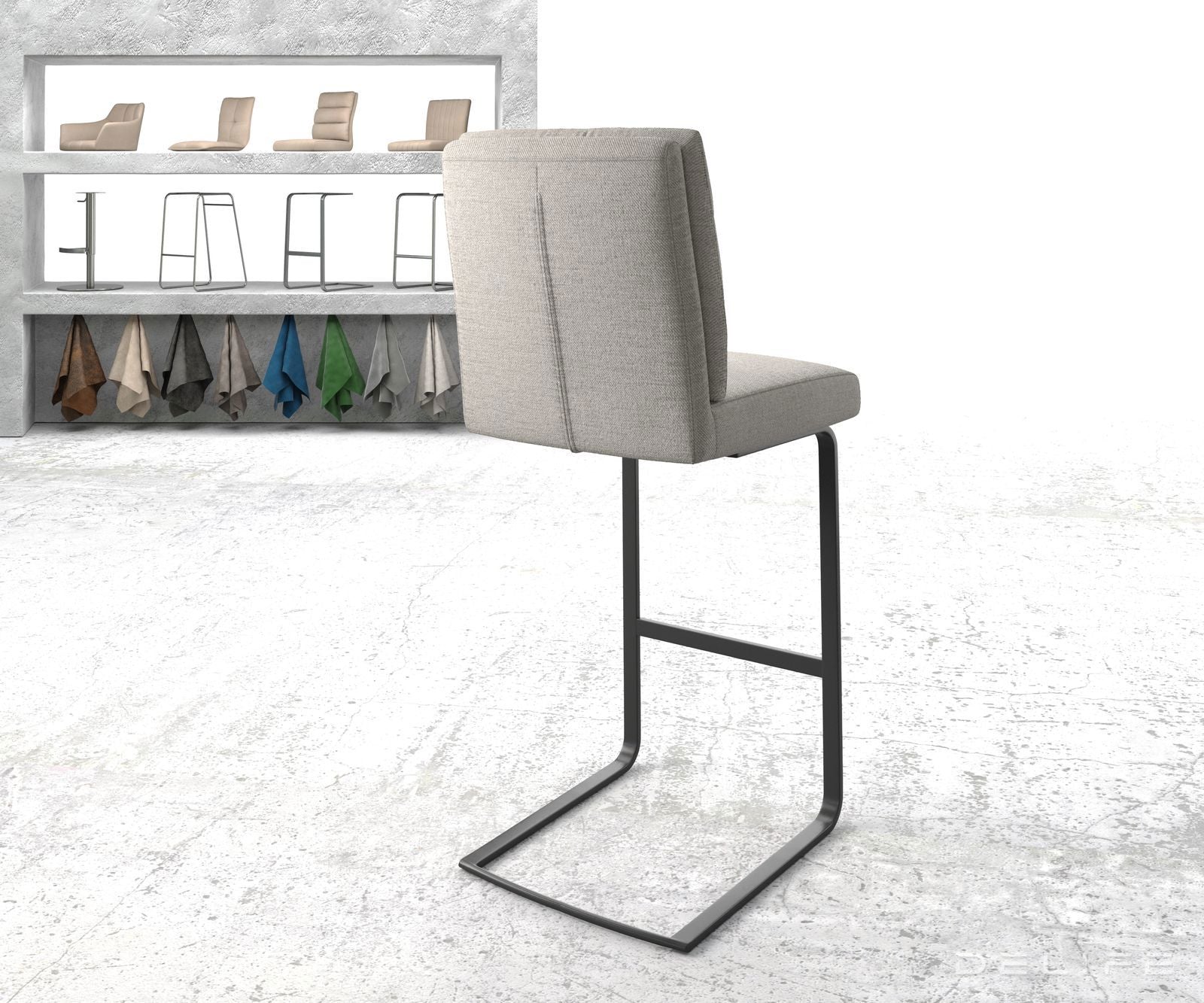 Barski stol Pela, Material: Plain tkano