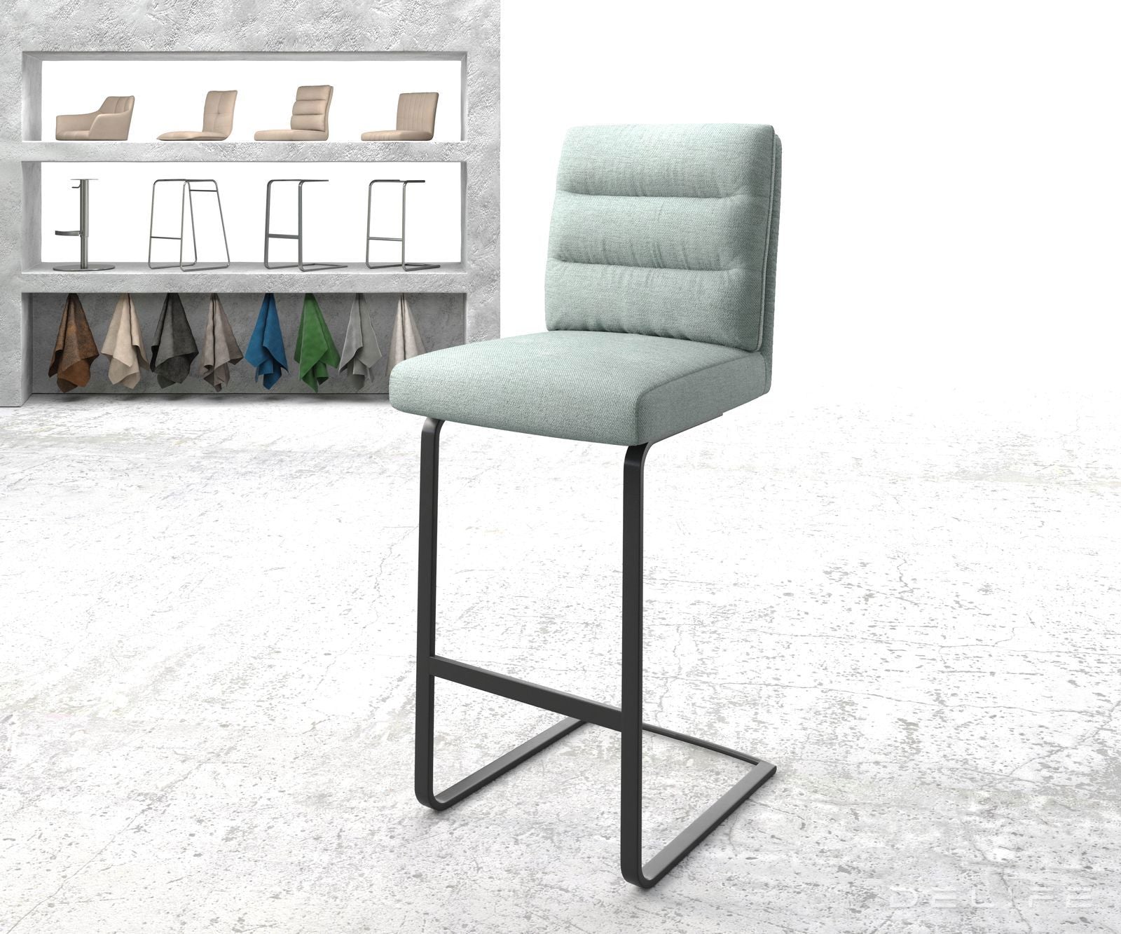 Barski stol Pela, Material: Plain tkano