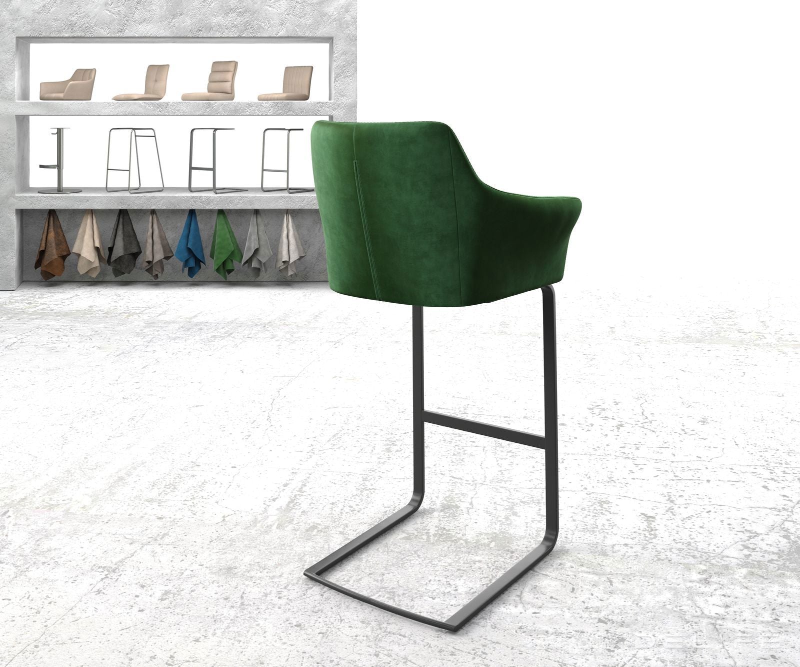 Barski stol Yulo, Material: Žamet