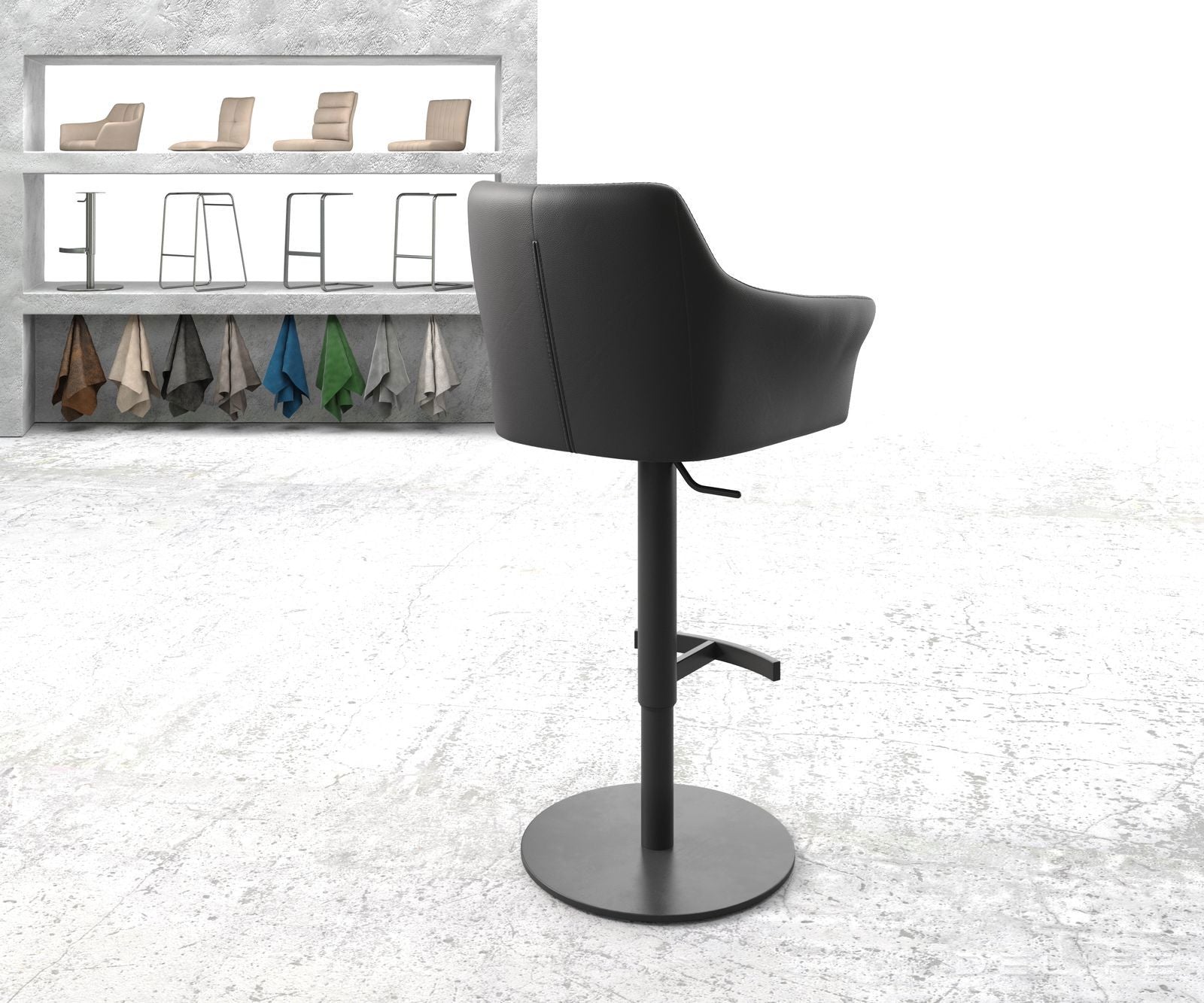 Barski stol Yulo, Material: Usnje