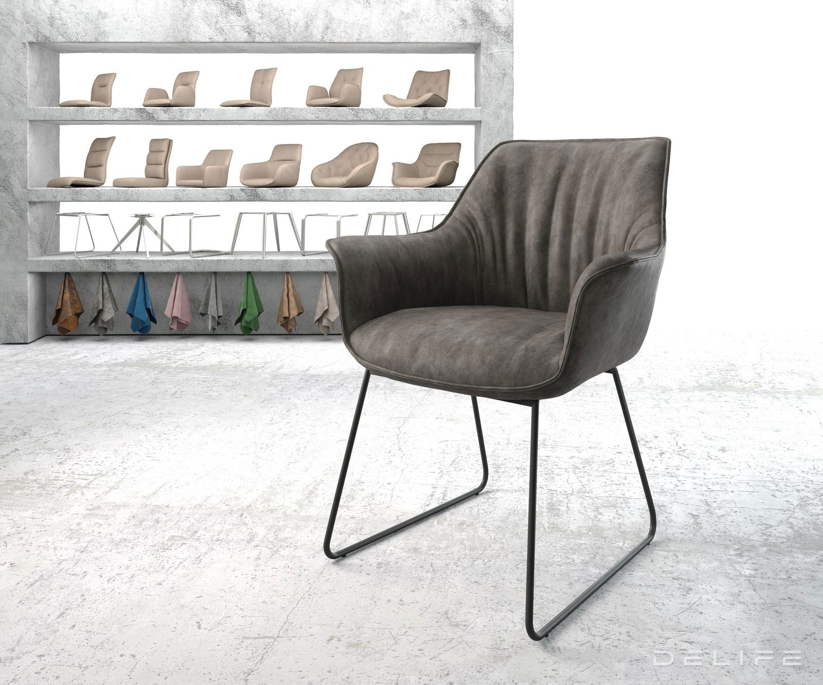 Jedilni stol Keila, Material: Mikrofibra