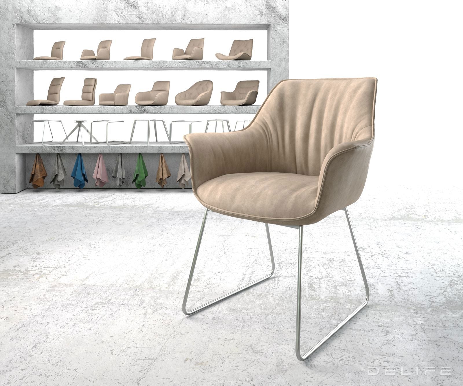 Jedilni stol Keila, Material: Mikrofibra