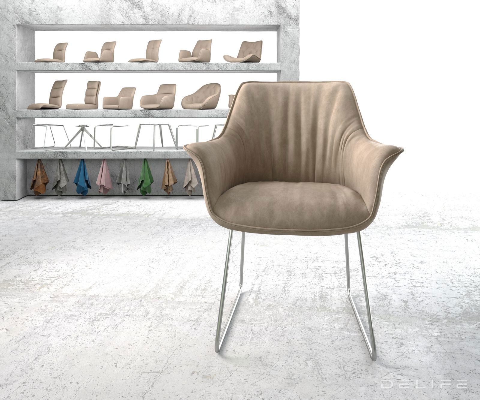 Jedilni stol Keila, Material: Mikrofibra