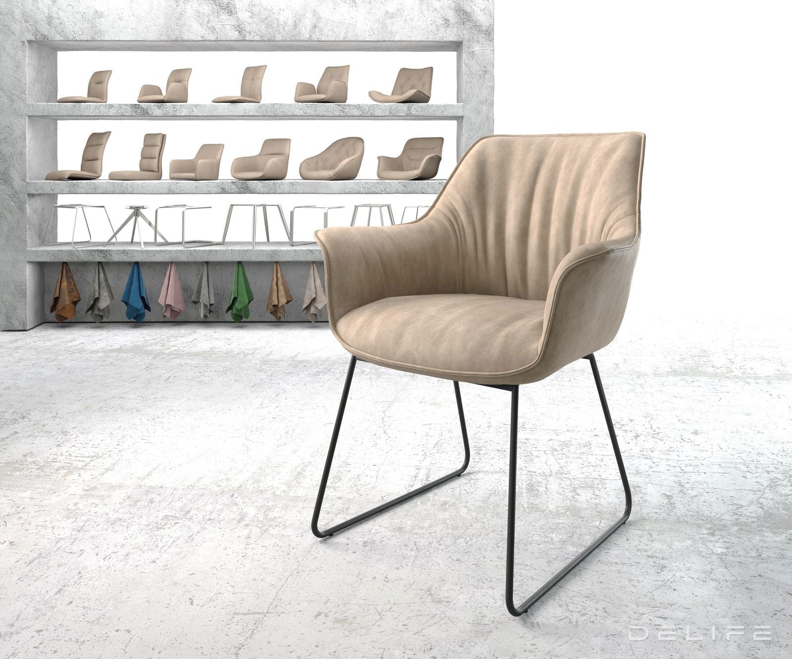 Jedilni stol Keila, Material: Mikrofibra