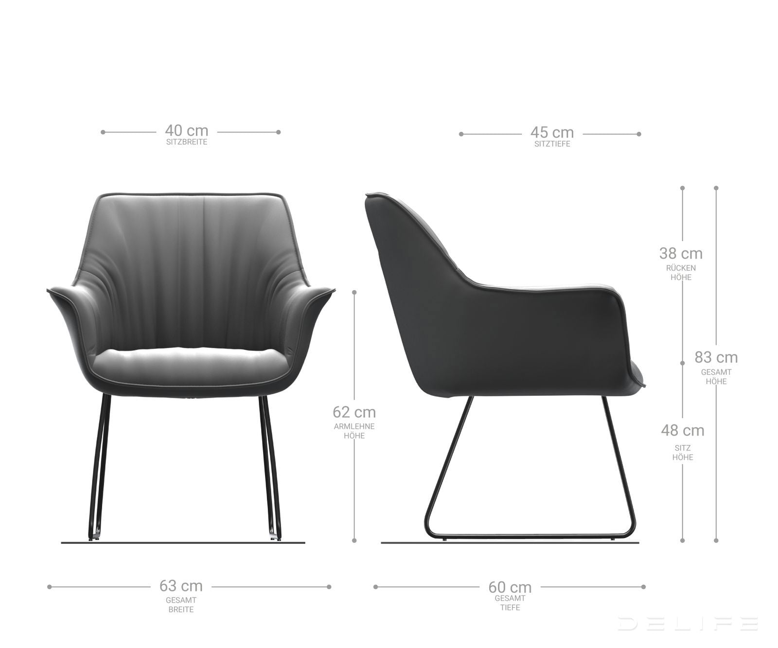 Jedilni stol Keila, Material: Mikrofibra