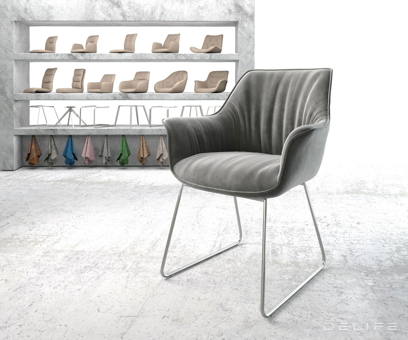 Jedilni stol Keila, Material: Žamet