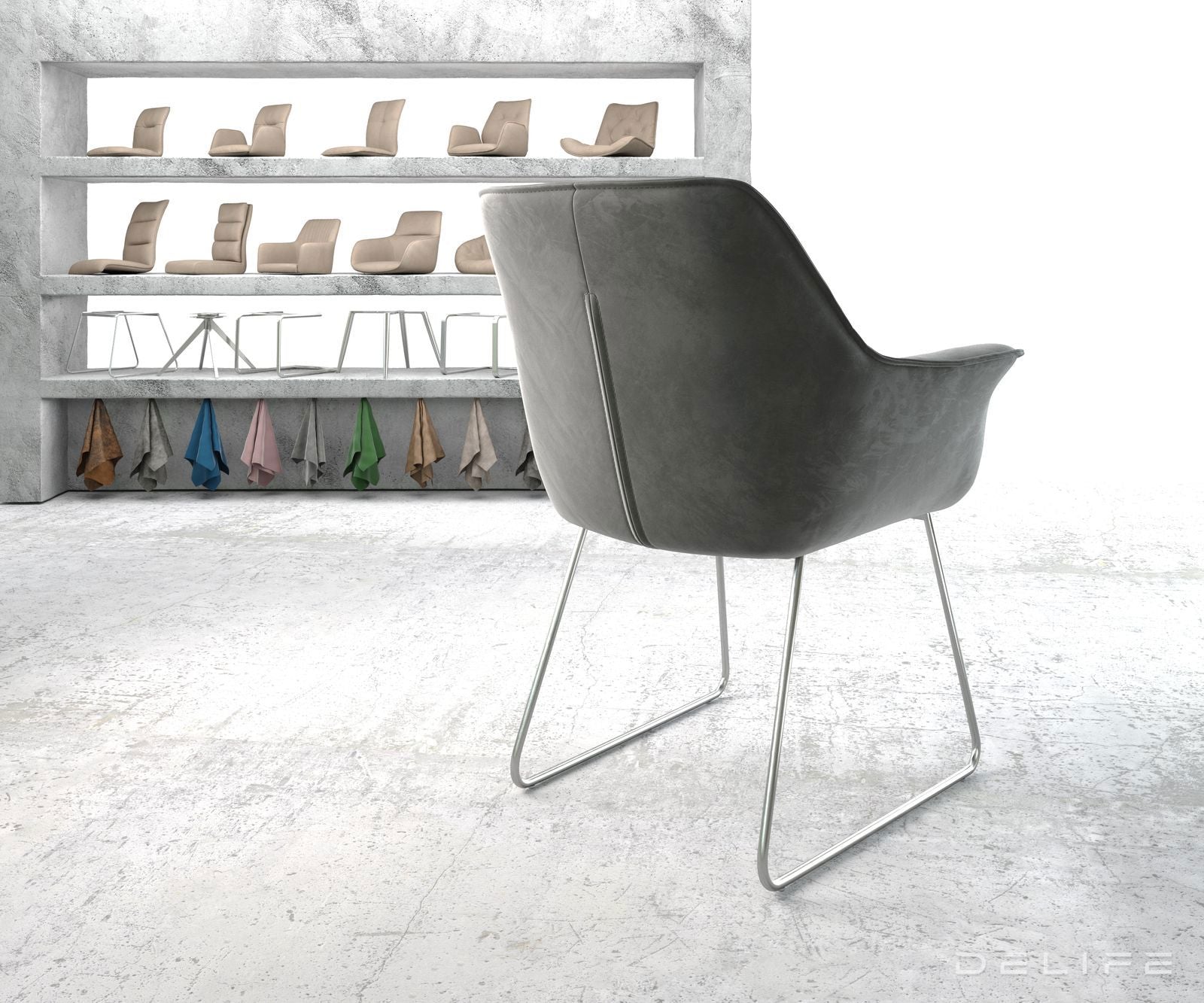 Jedilni stol Keila, Material: Žamet