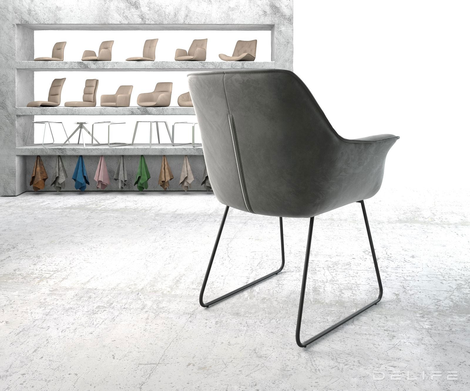 Jedilni stol Keila, Material: Žamet