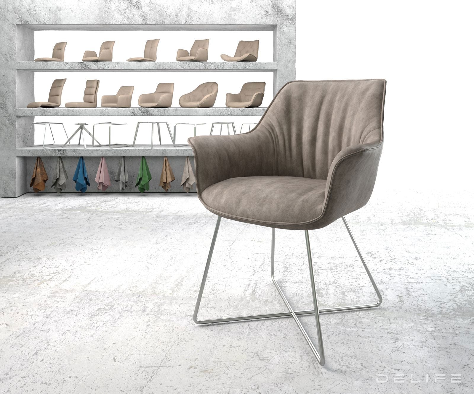 Jedilni stol Keila, Material: Mikrofibra