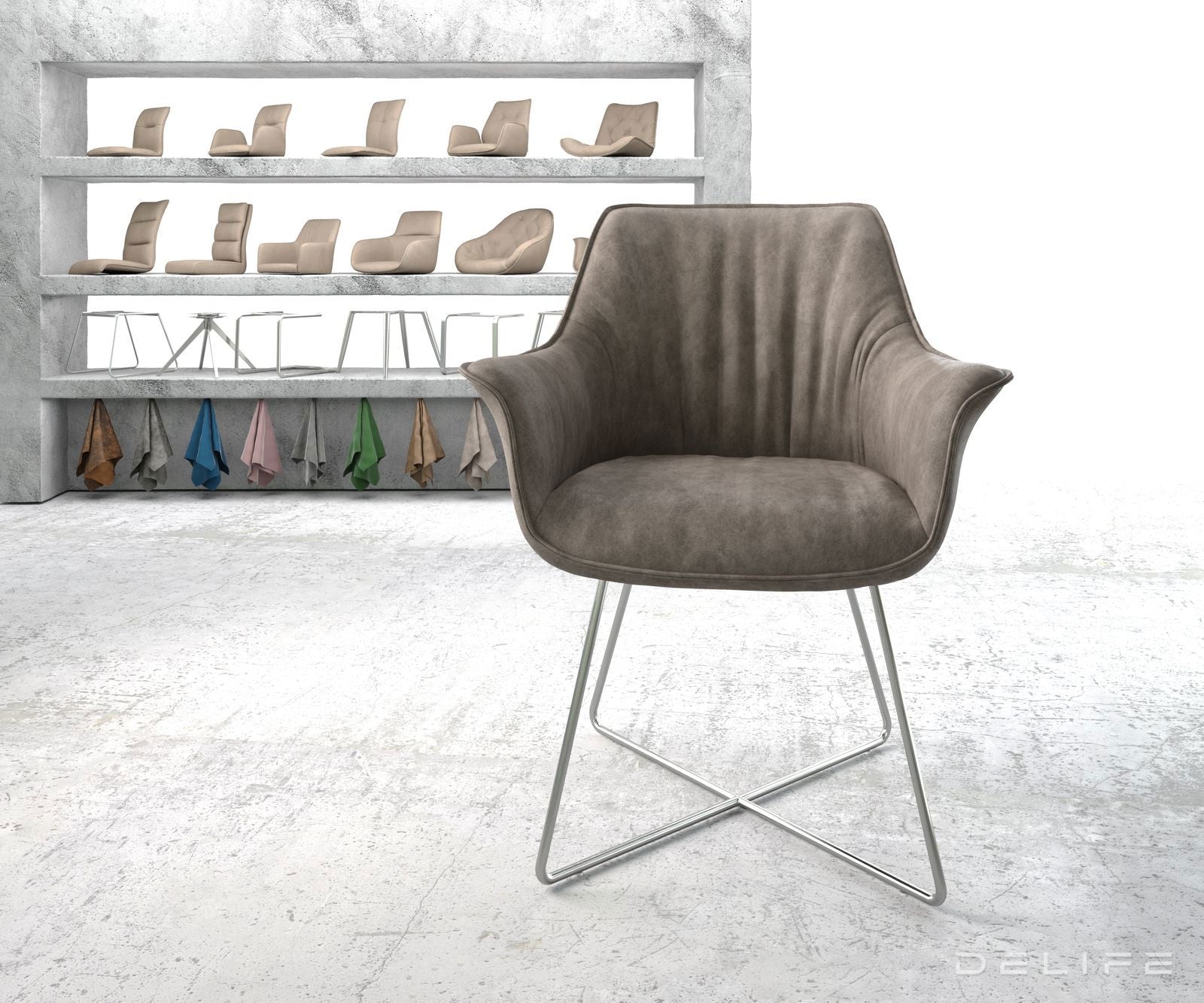 Jedilni stol Keila, Material: Mikrofibra