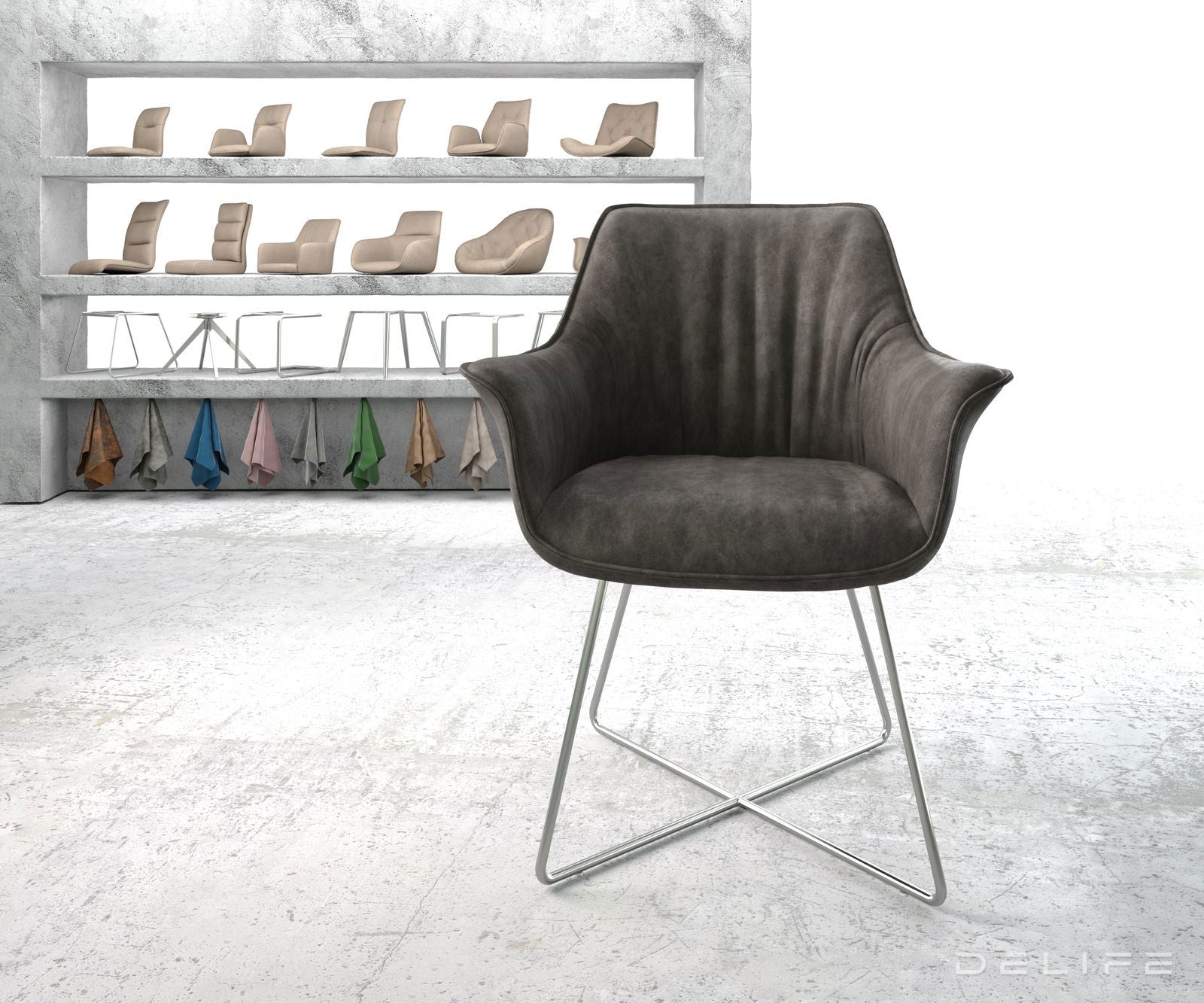 Jedilni stol Keila, Material: Mikrofibra