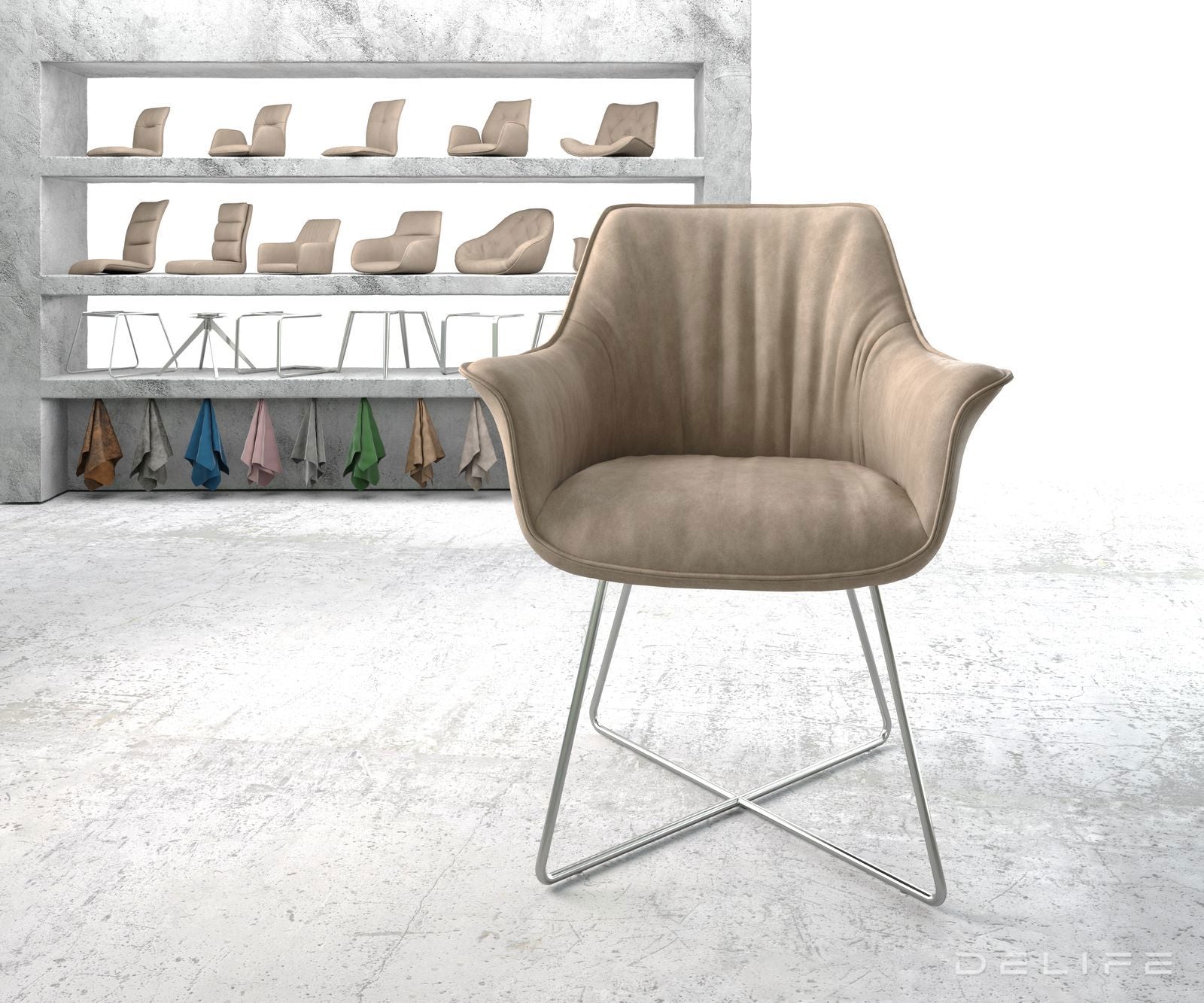 Jedilni stol Keila, Material: Mikrofibra