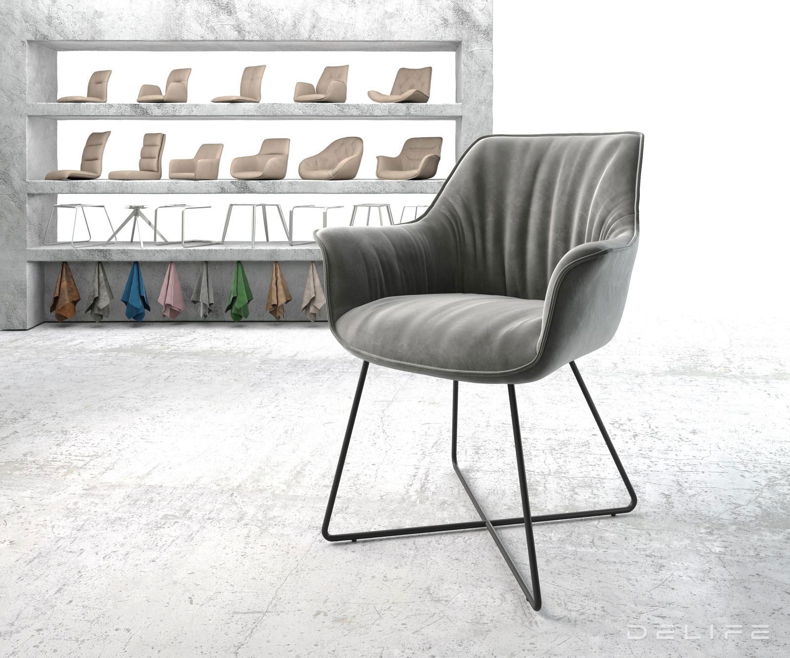 Jedilni stol Keila, Material: Žamet