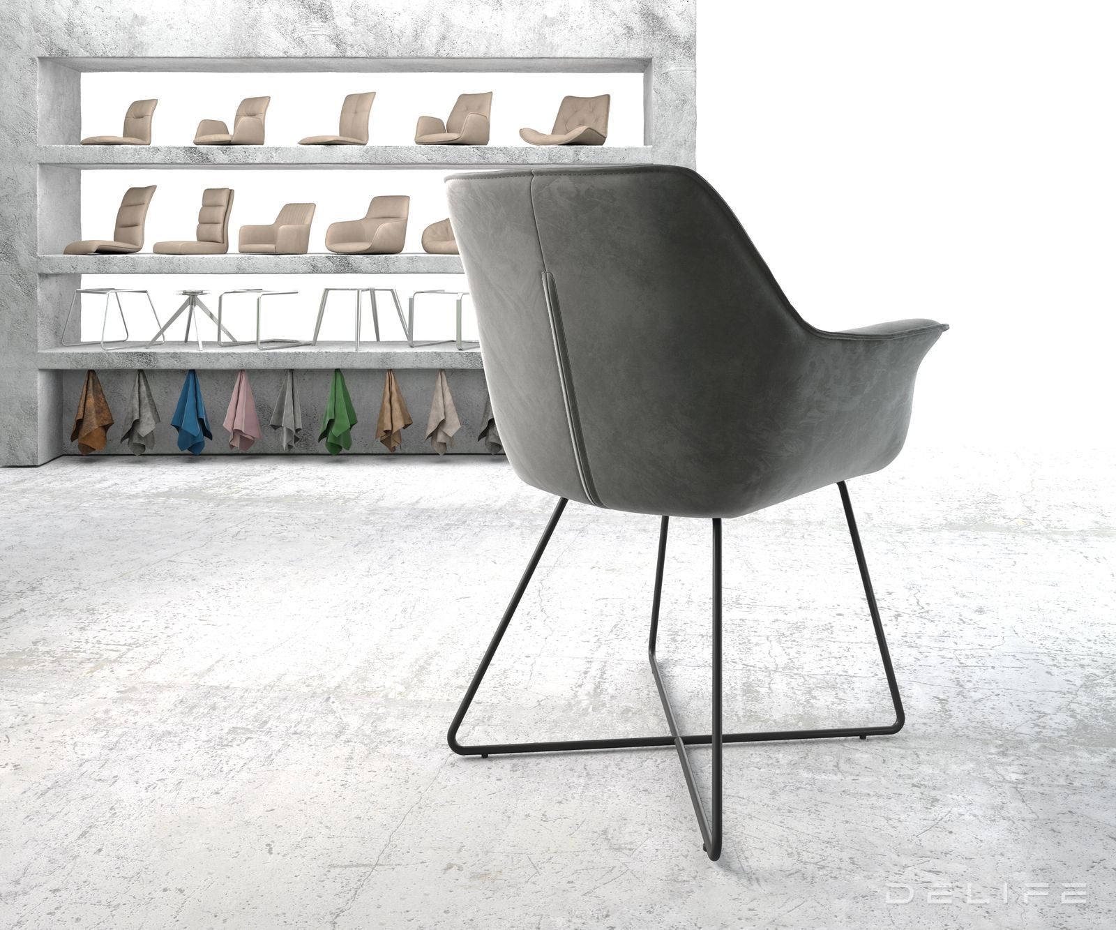 Jedilni stol Keila, Material: Žamet