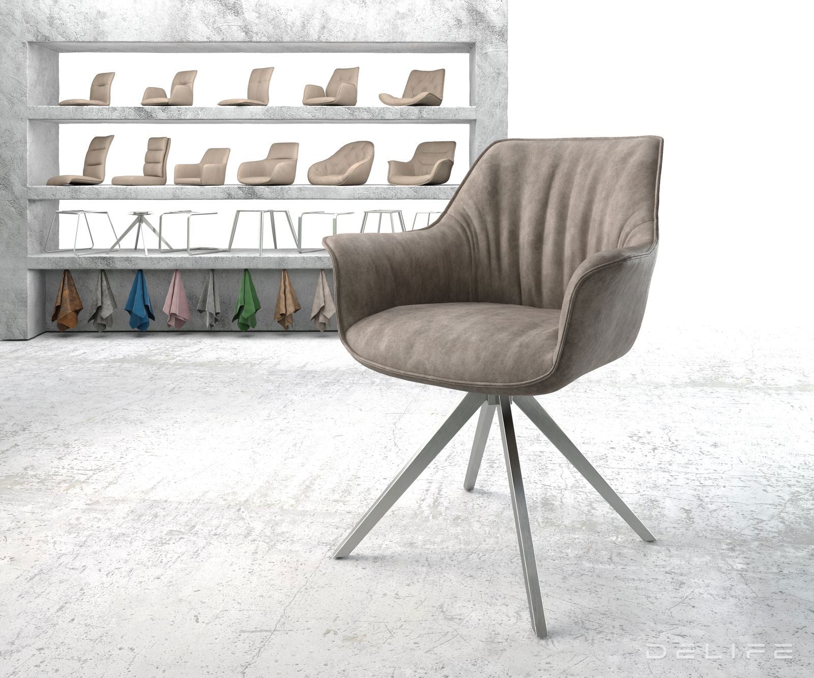 Jedilni stol Keila, Material: Mikrofibra