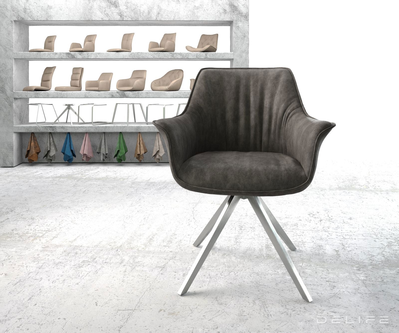 Jedilni stol Keila, Material: Mikrofibra