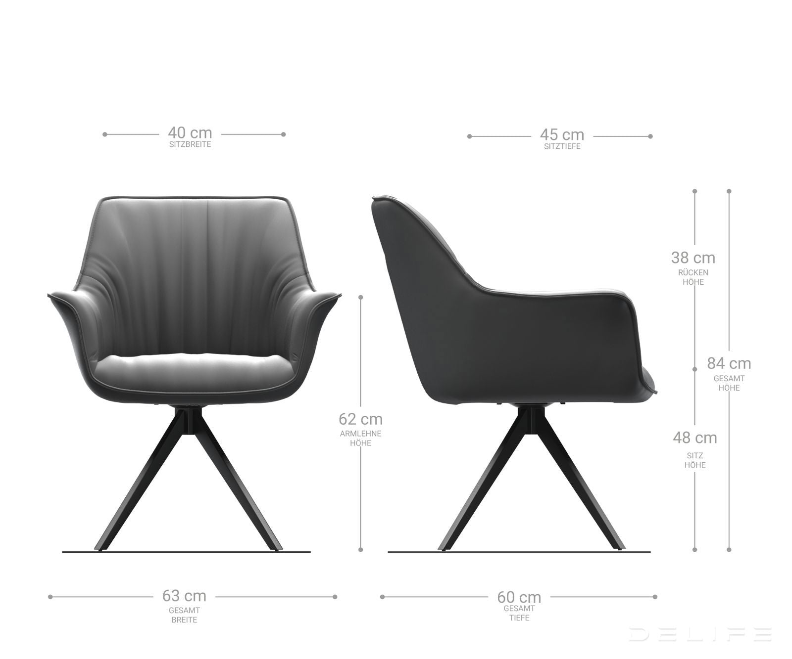 Jedilni stol Keila, Material: Mikrofibra