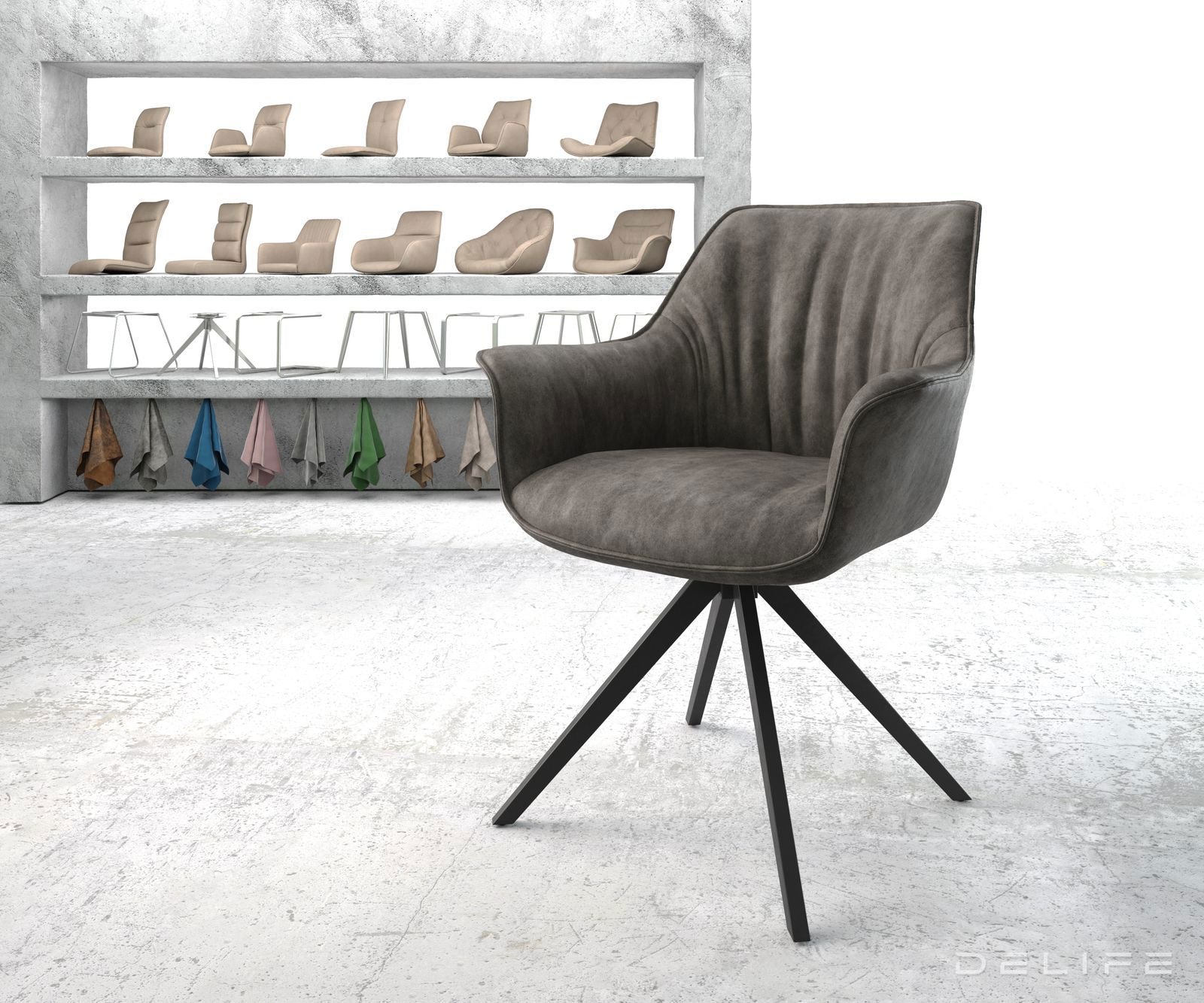 Jedilni stol Keila, Material: Mikrofibra